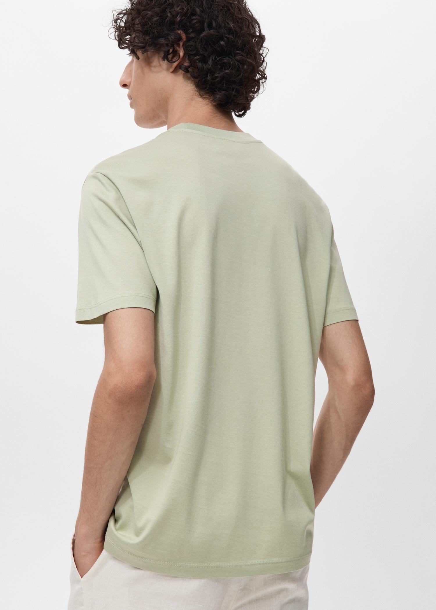 100% cotton slim-fit t-shirt - Men | MANGO USA Product Image
