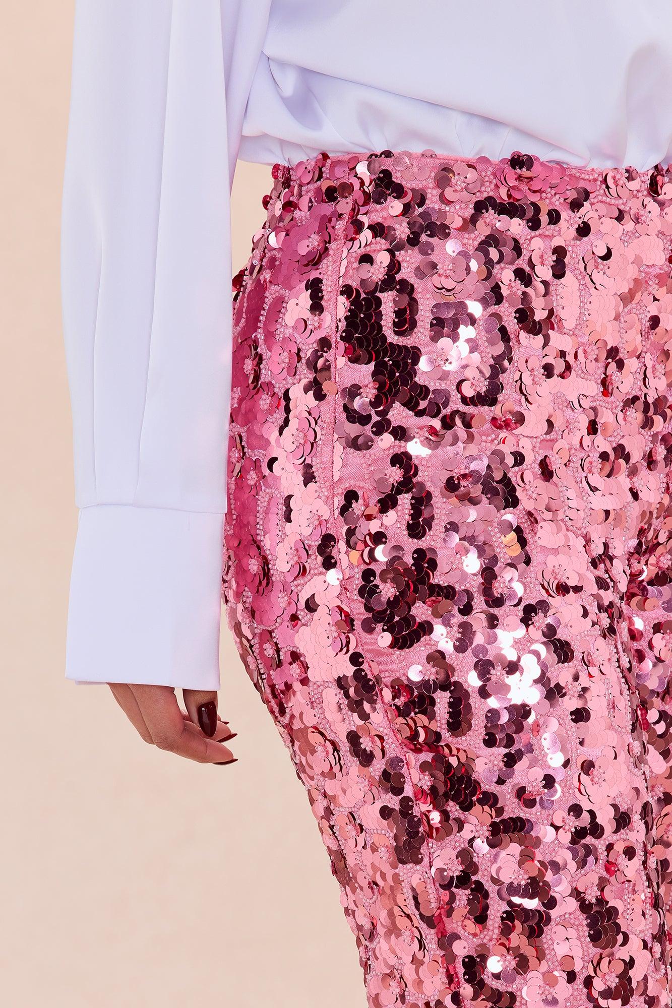 Keep Shining Flare Sequin Pant - Mauve Female Product Image