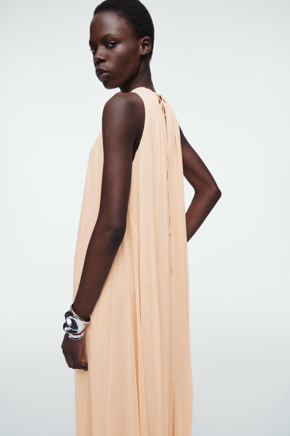 GATHERED HALTERNECK MAXI DRESS Product Image