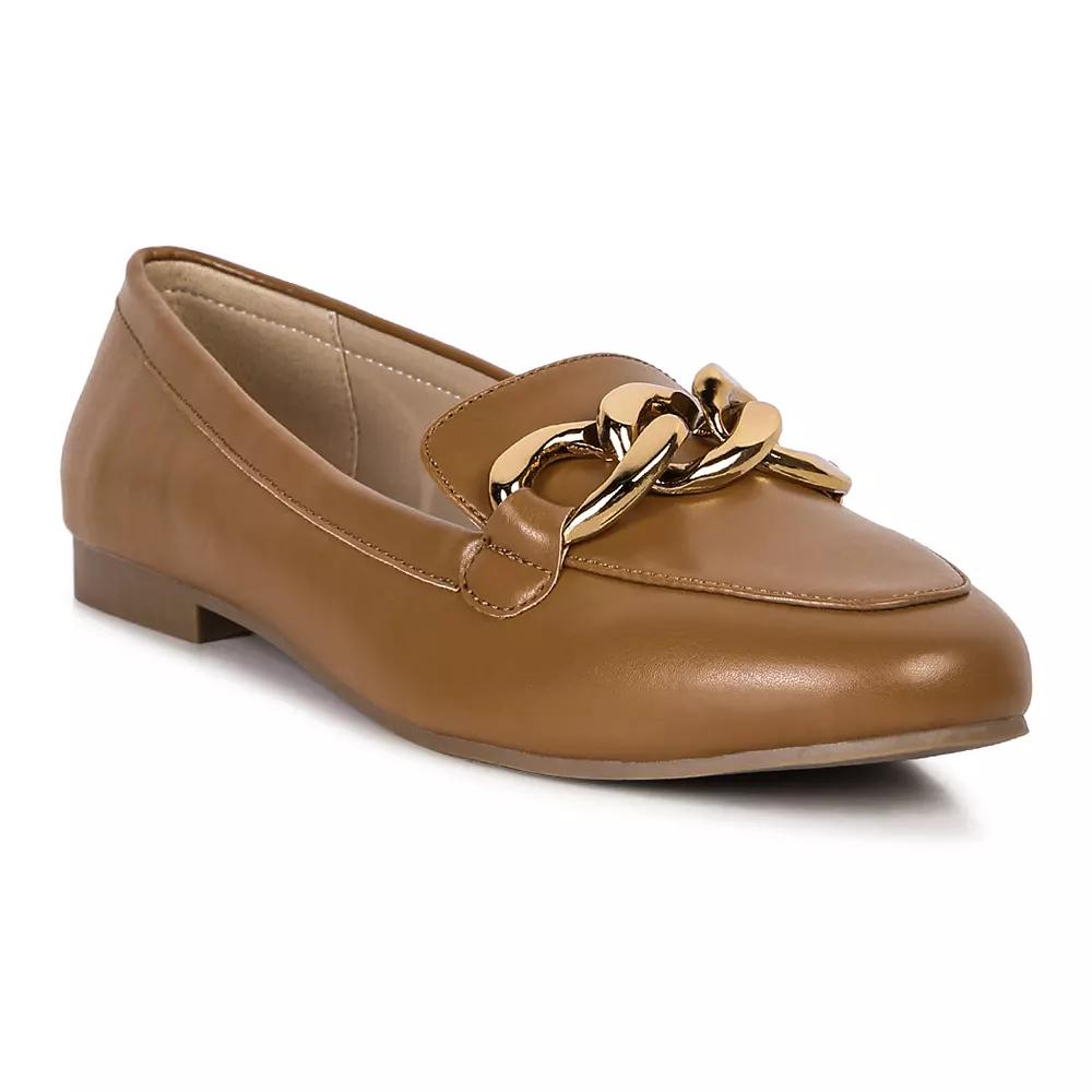 London Rag Women's Chunky Chain Loafers,  Product Image