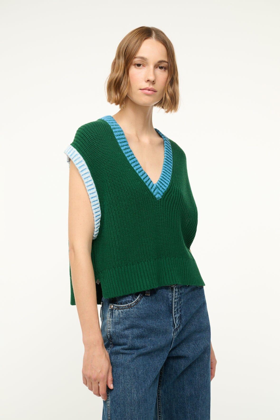 AMERICANA SWEATER | JUNGLE SKY IVORY Product Image