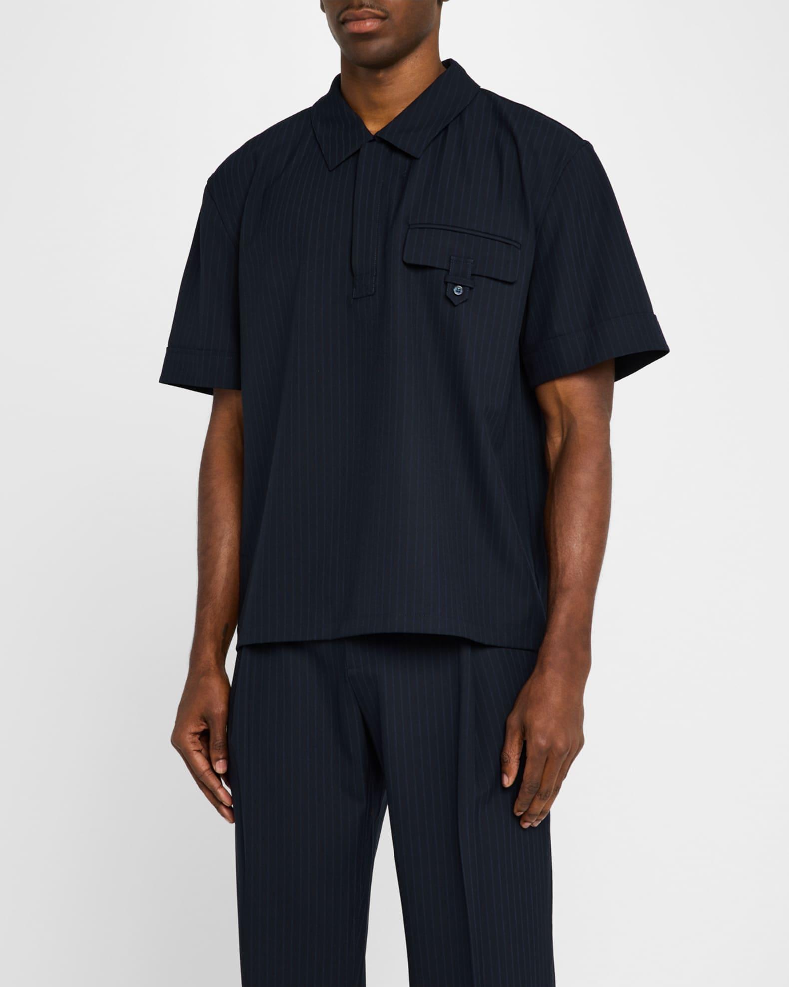 Men's Ranaldo Pinstripe Popover Shirt Product Image