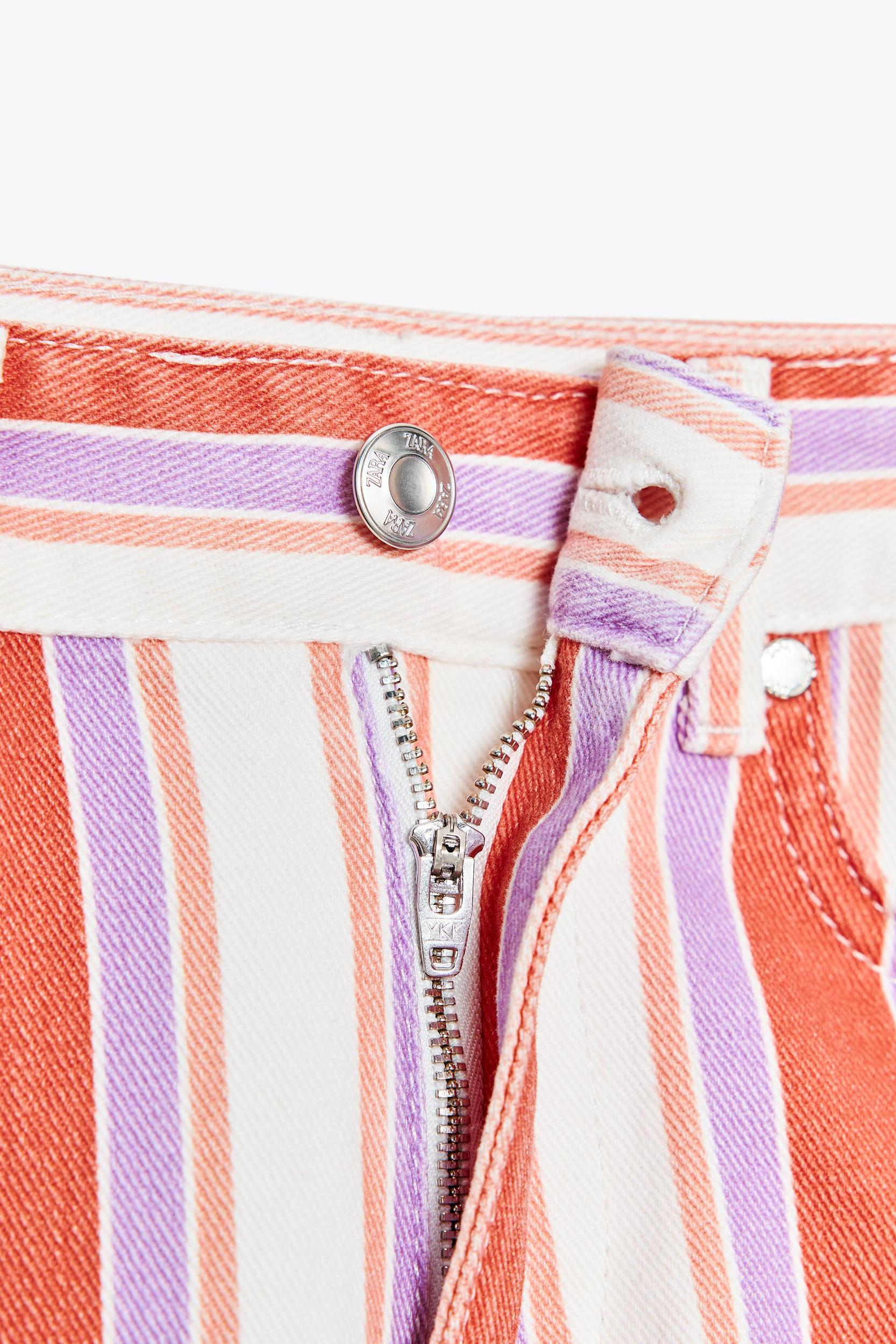 Z1975 MOM FIT HIGH-WAISTED STRIPED SHORTS Product Image