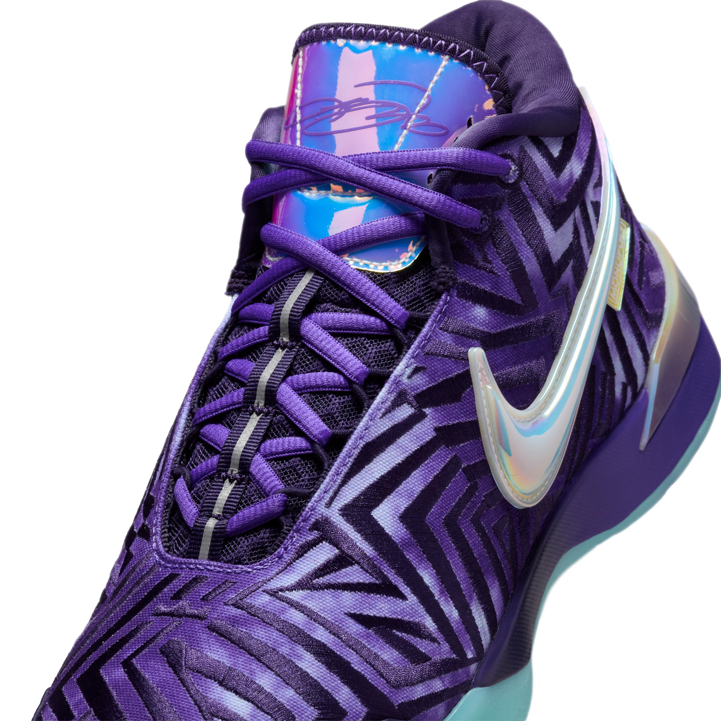 Nike Mens Lebron James Nike LBJ Nxxt Genisus - Mens Basketball Shoes Persian Violet/White/Imperial Purple Product Image