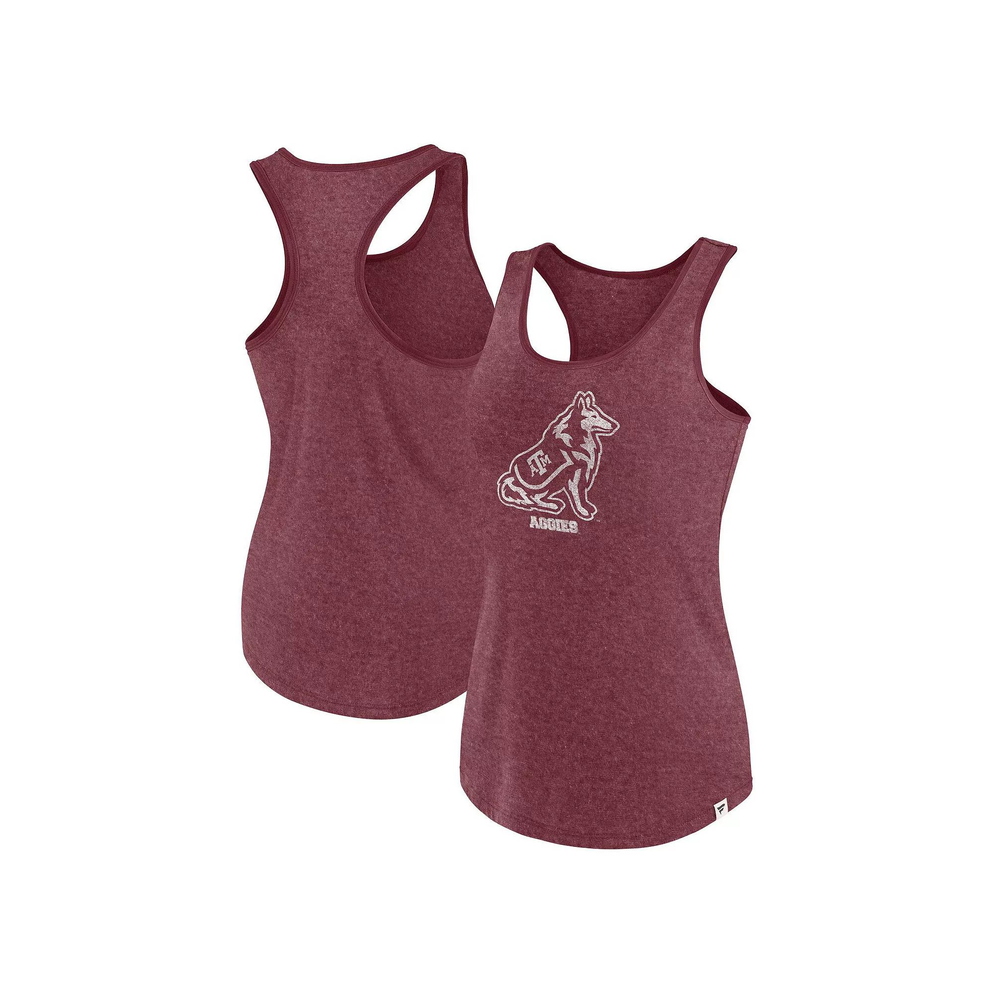Women's Fanatics Maroon Texas A&M Aggies Mascot Racerback Scoop Neck Tank Top, Size: Large, Red Product Image