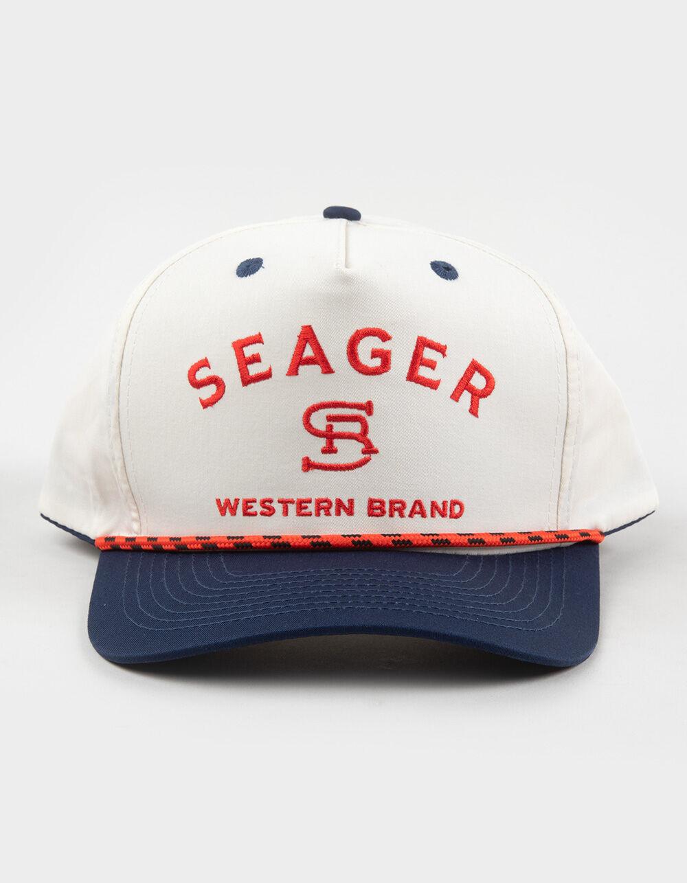 SEAGER Branded Snapback Hat - NAVY COMBO Product Image