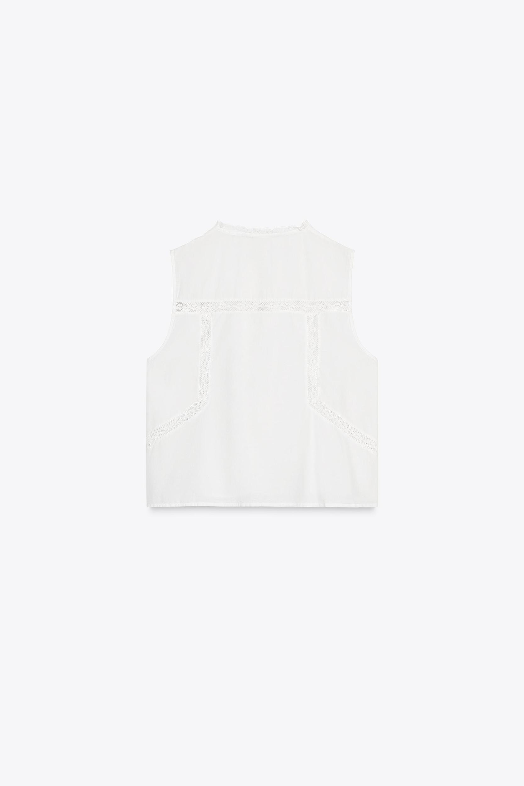 TIE EMBROIDERED TOP Product Image