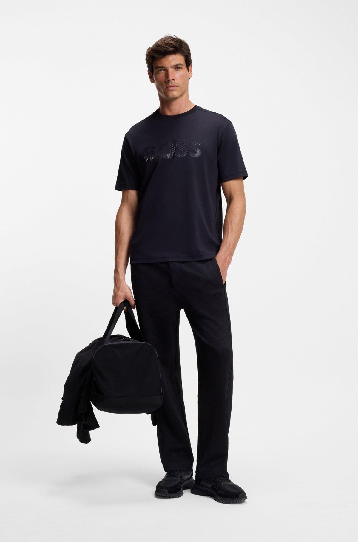 Structured-logo T-shirt in cotton jersey Product Image