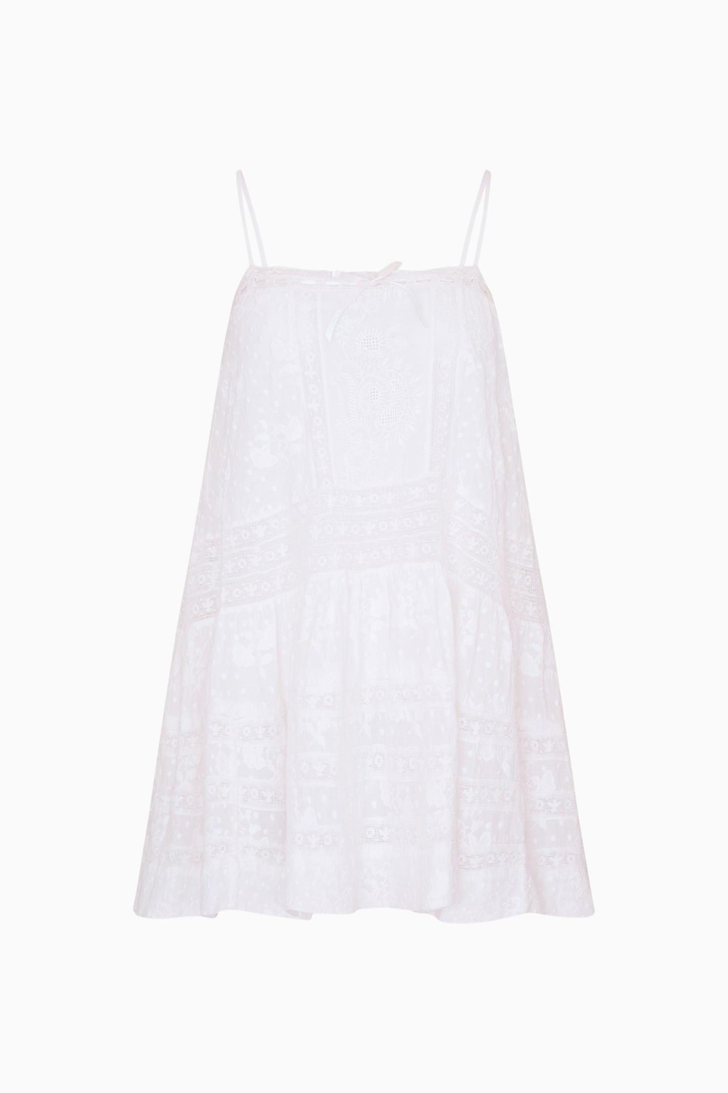 Vionett Cotton Victorian Mini Dress Product Image