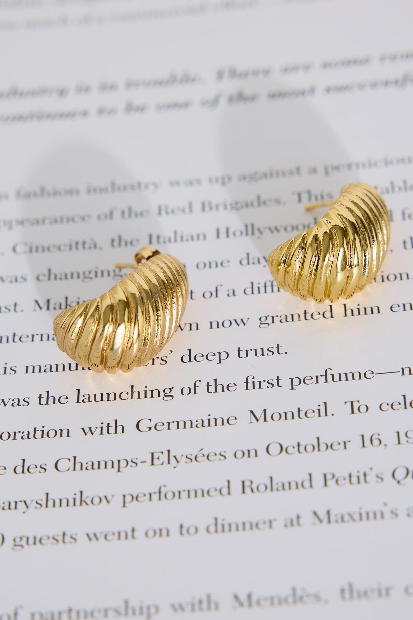 18k Gold Plated Amara Earrings Gold Product Image