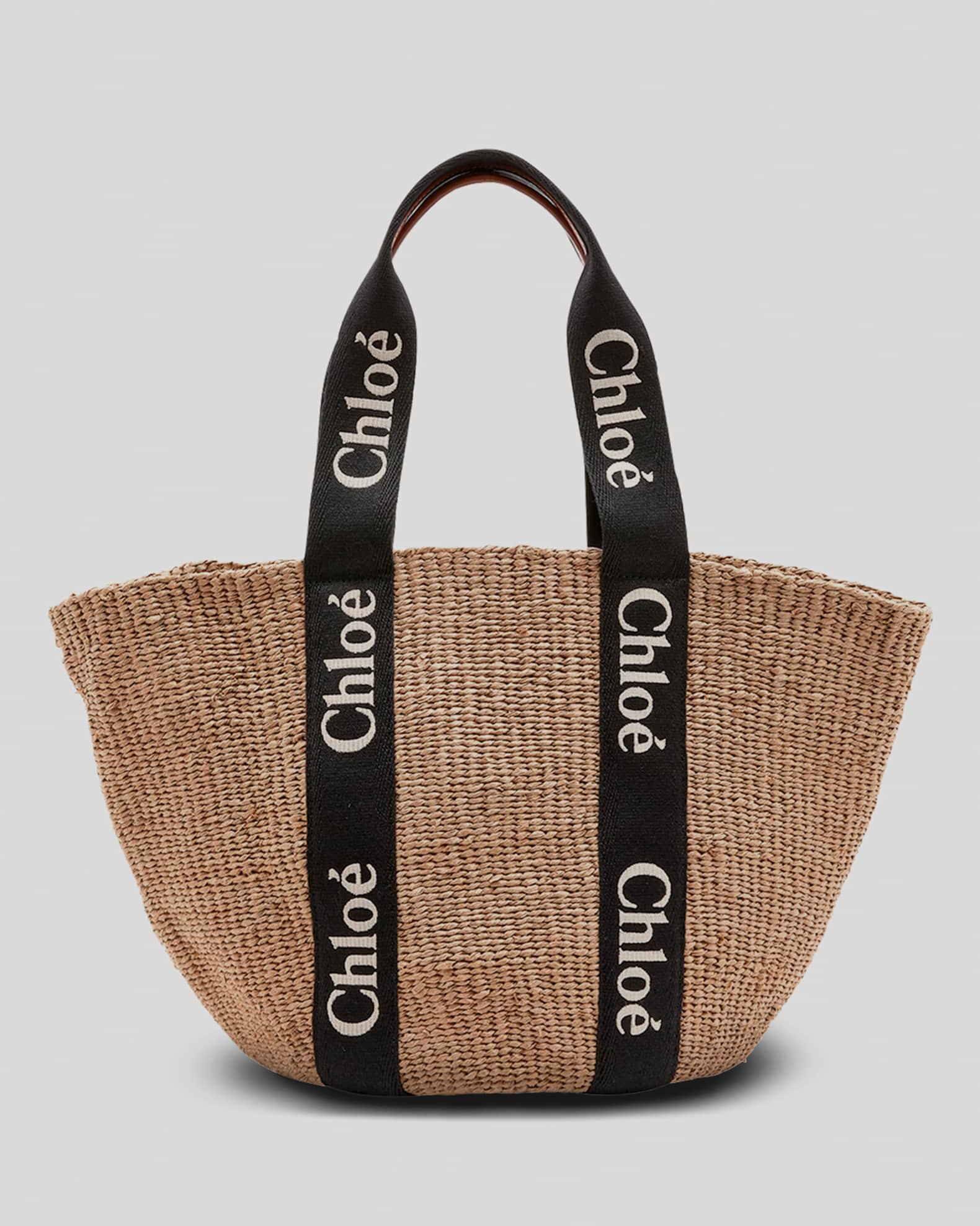 Woody Large Mifuko Basket Bag in Fair Trade Paper Embellished with Linen Product Image