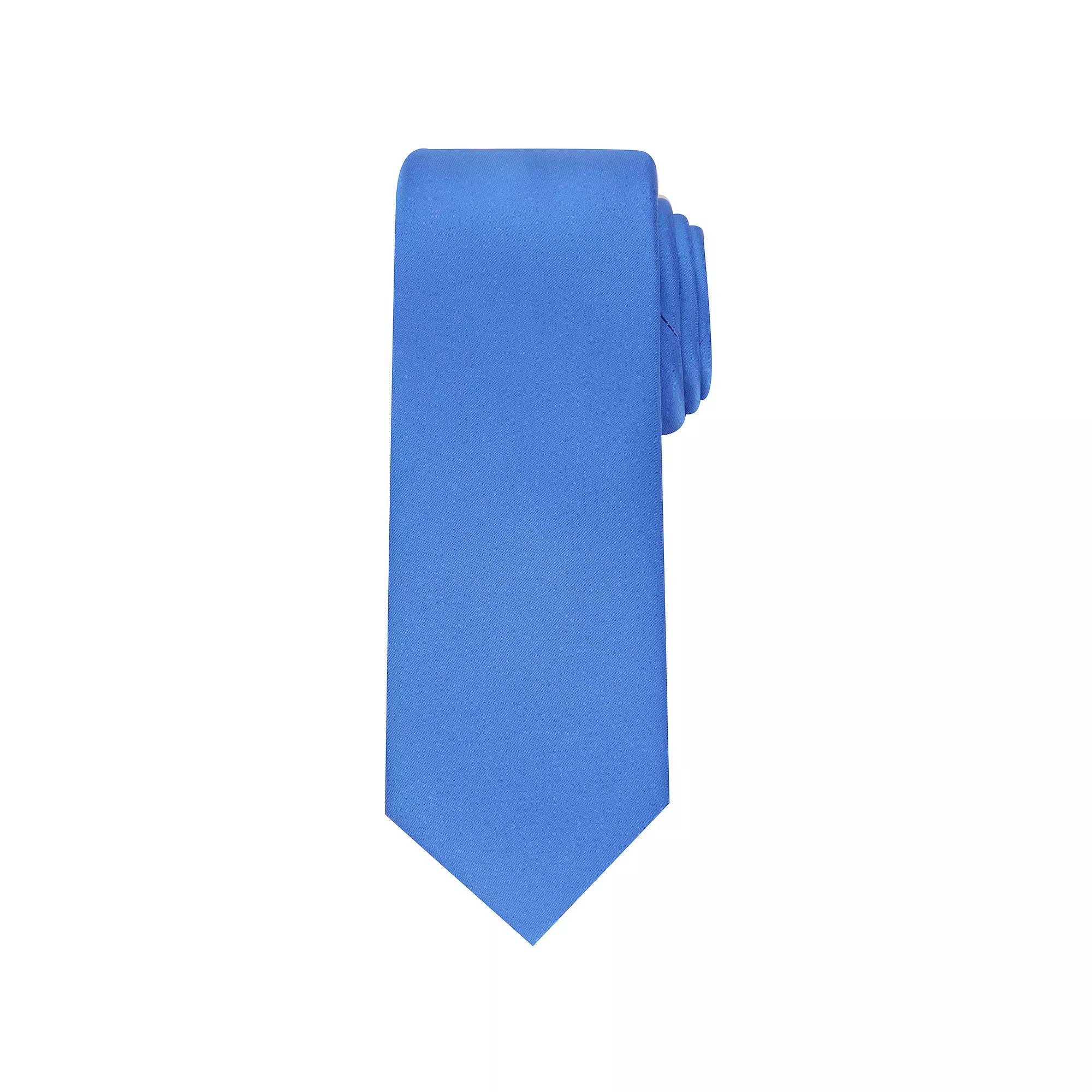 Men's Bespoke Solid Sateen Slim Tie, Ivory Sateen Product Image