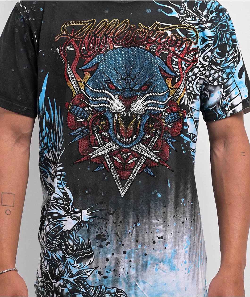 Affliction Internal Prowl Grey Wash T-Shirt Product Image