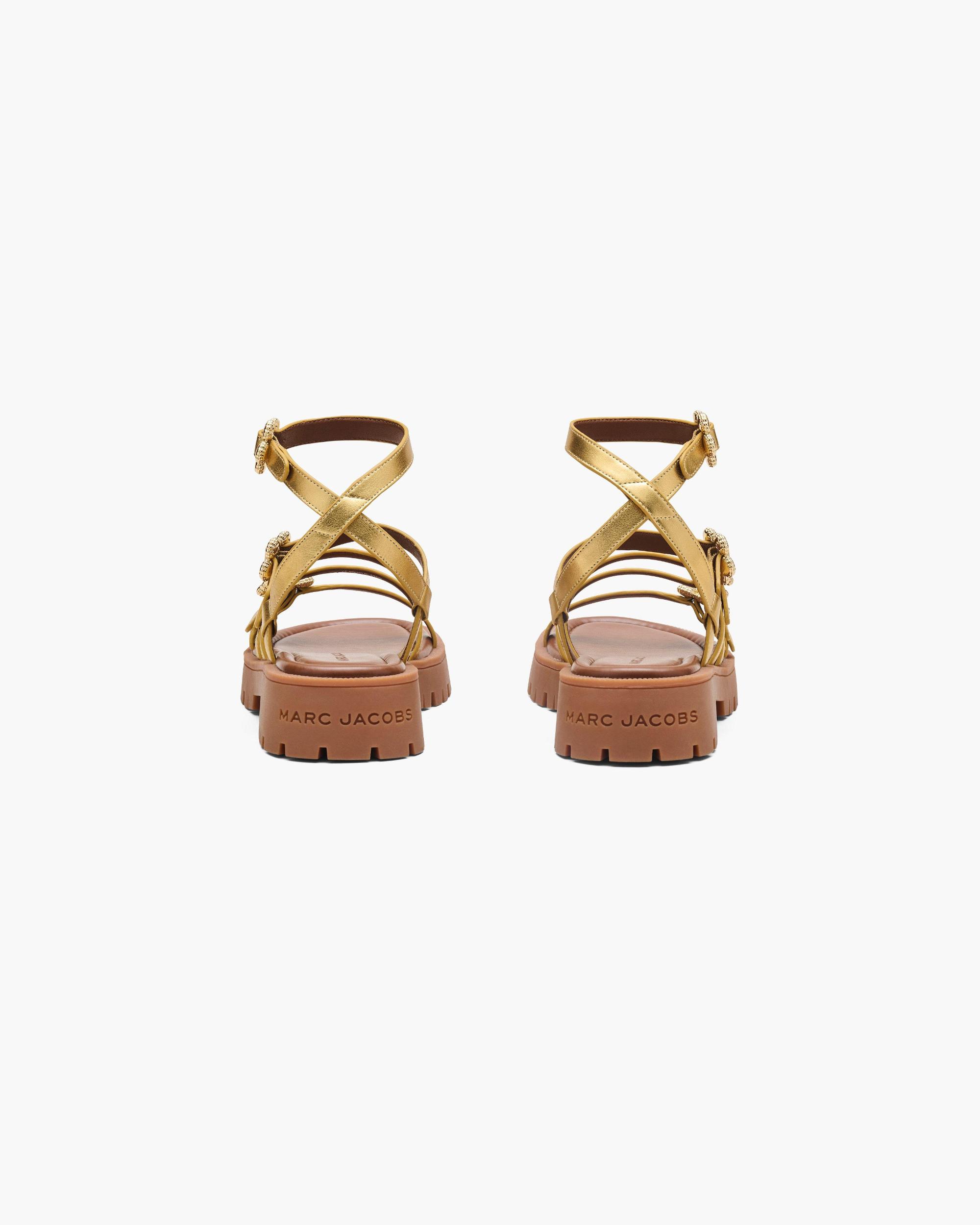 The Metallic Leather Daisy Gladiator Sandal Product Image