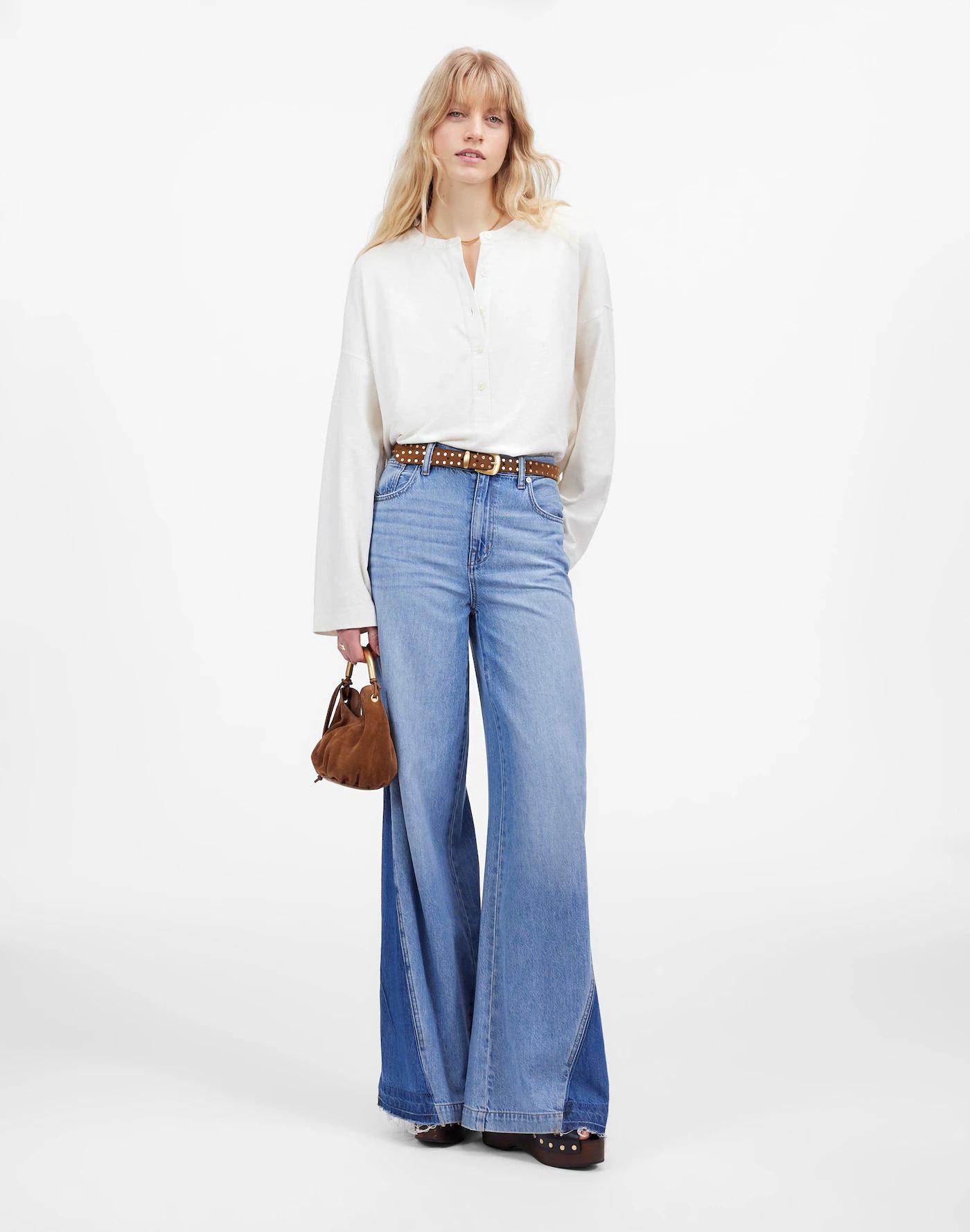 Relaxed Henley Long-Sleeve Tee Product Image