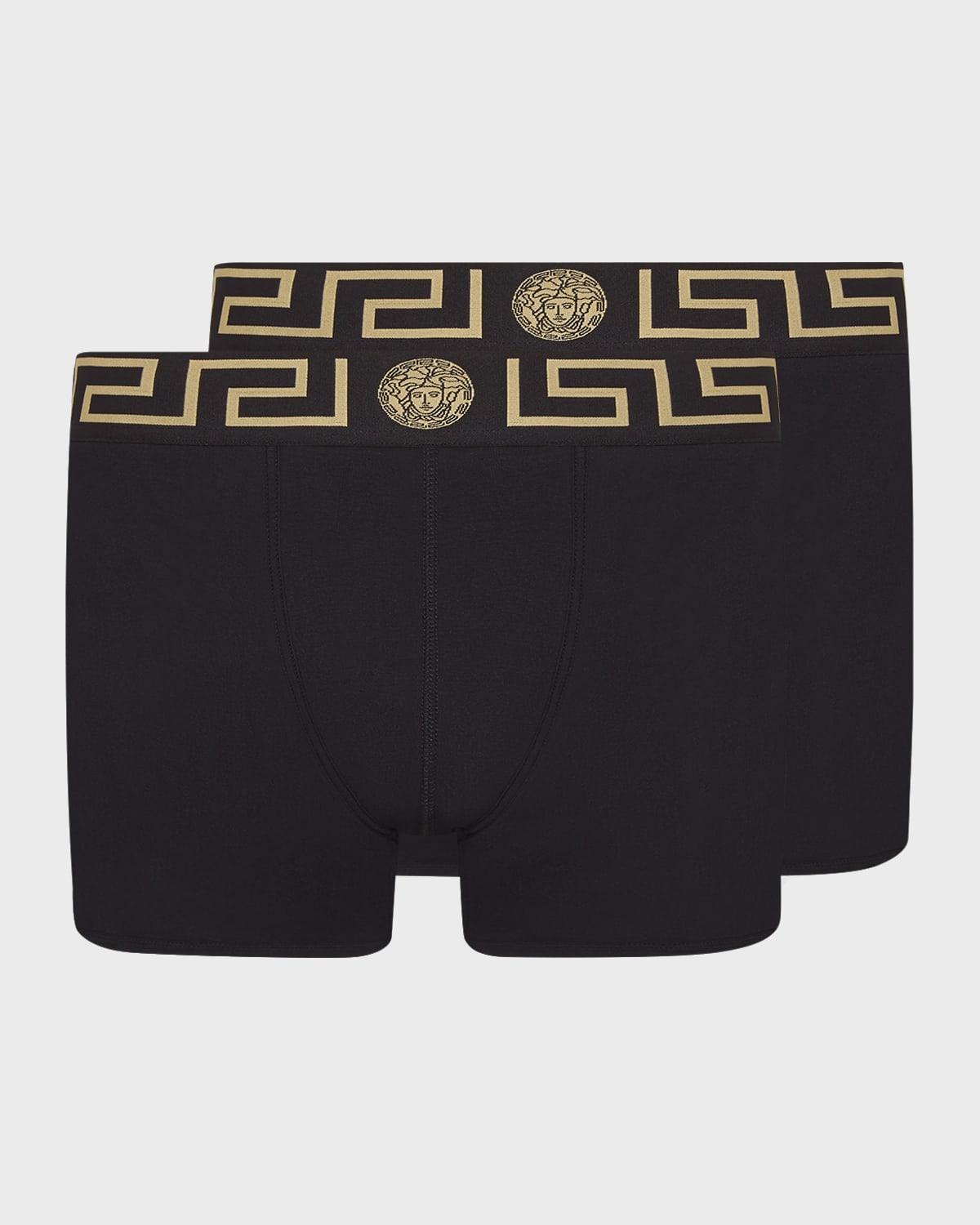 Two-Pack Greca Border Long Boxer Trunks Product Image