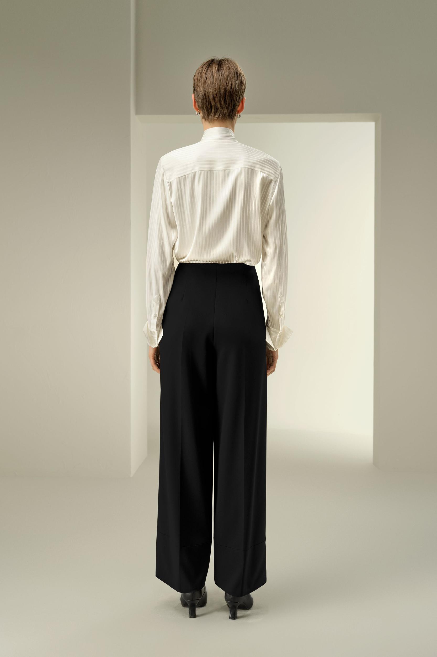 Stretch Silk Wide-Leg Pants Product Image