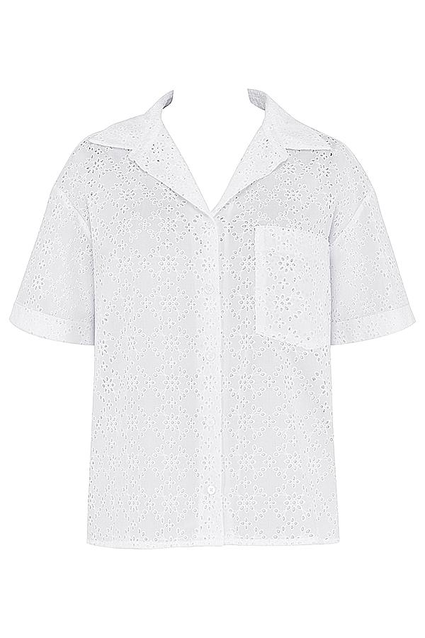 Carrie  white broderie anglaise shirt - sale Product Image