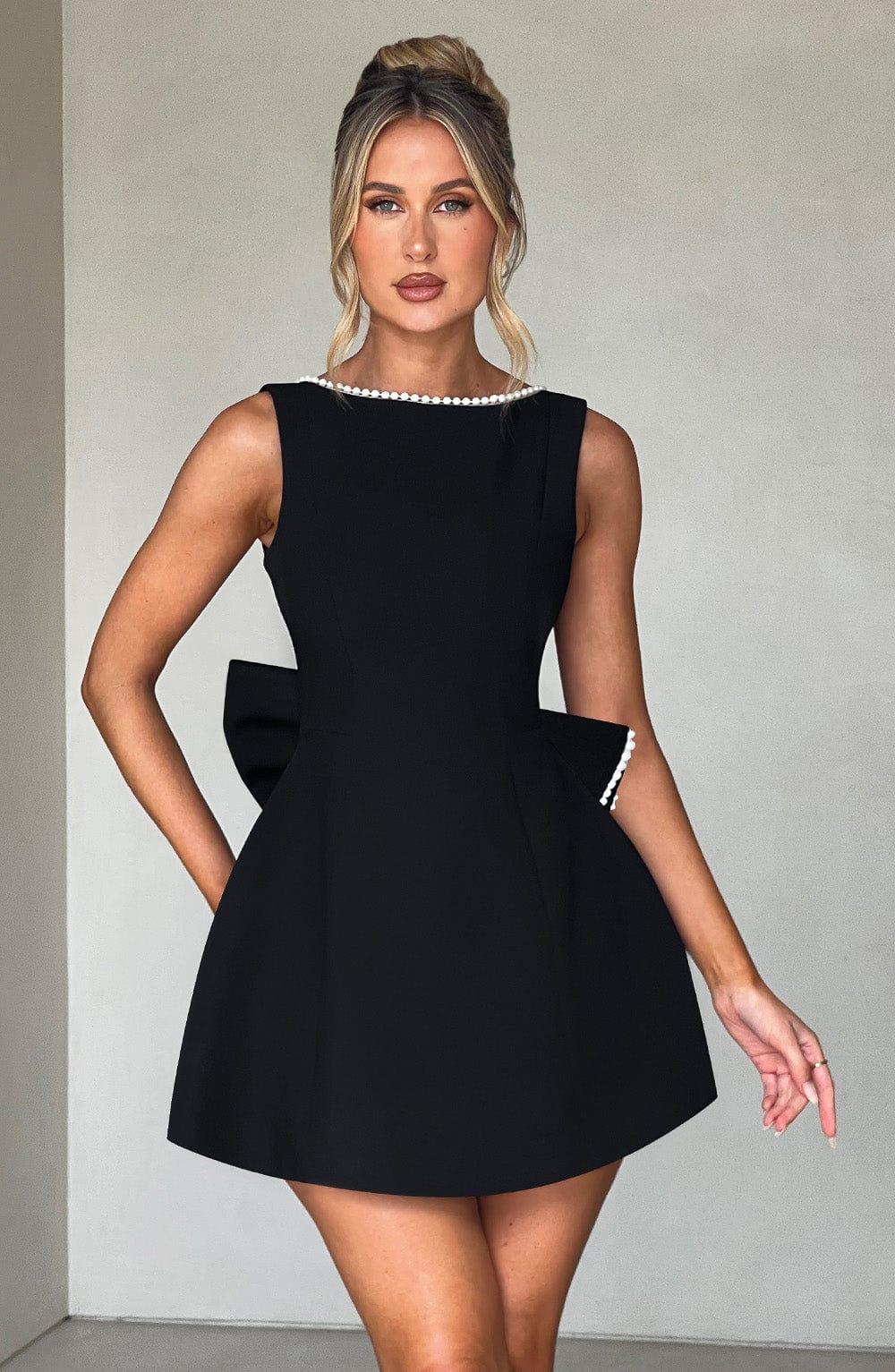 Carrie Mini Dress - Black Product Image