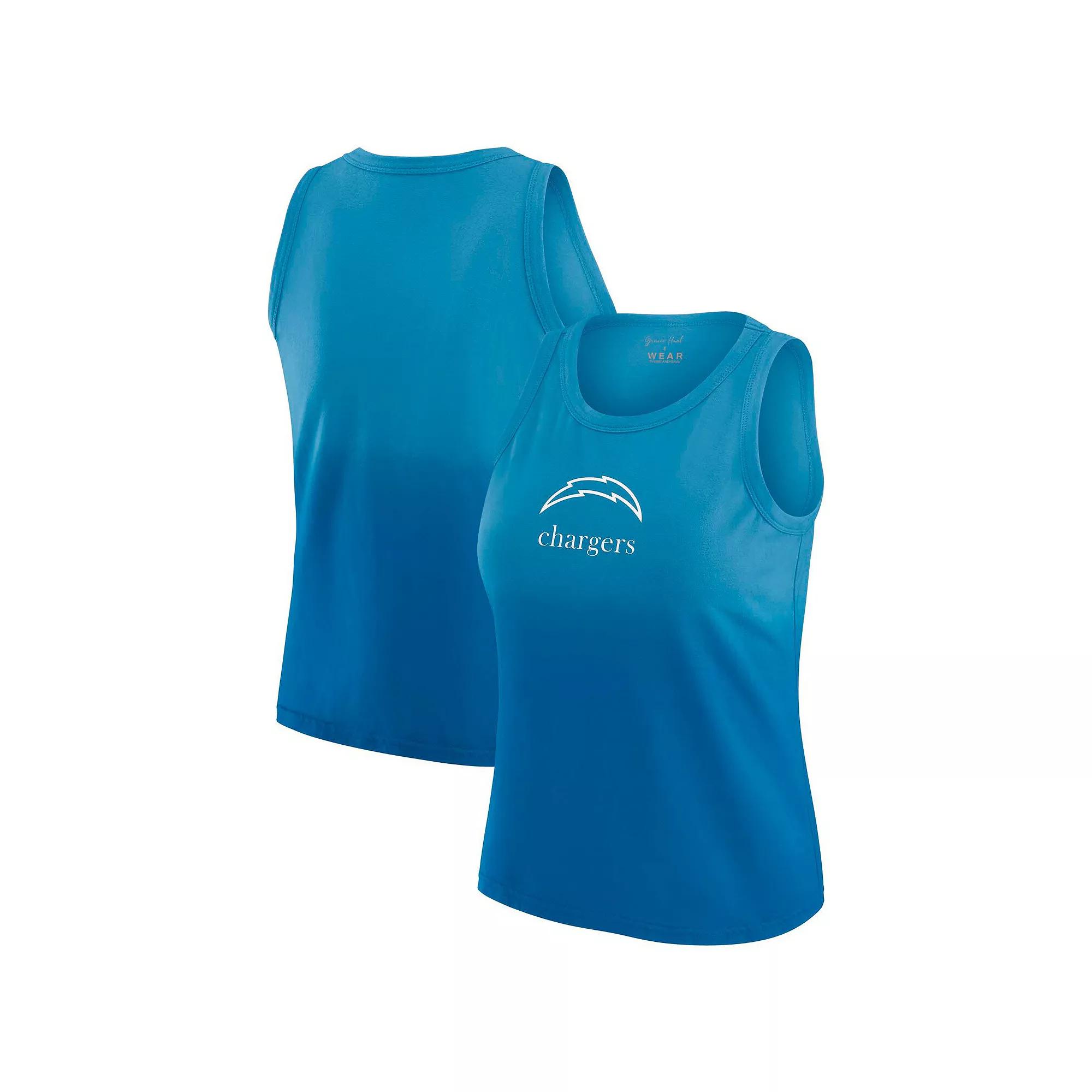 Women's WEAR by Erin Andrews x Gracie Hunt Navy Chicago Bears Ombre Tank Top,  Product Image