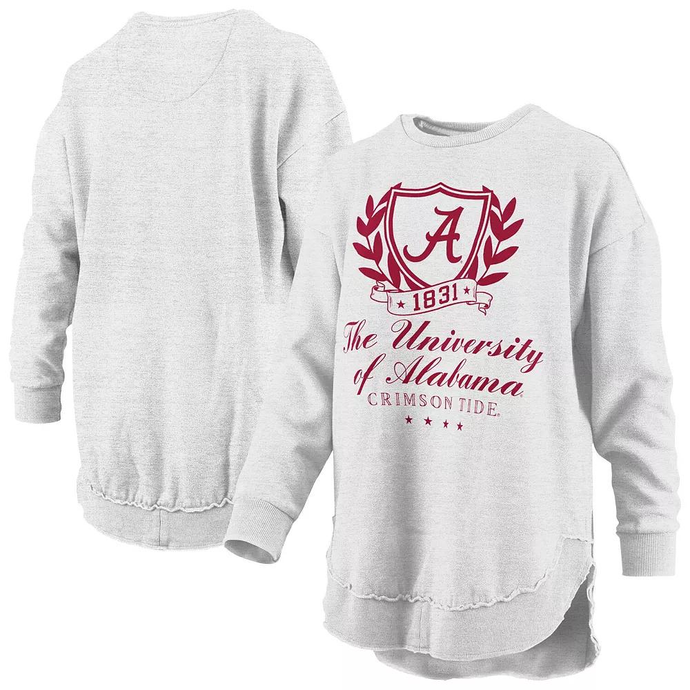 Women's Pressbox Heather Gray Alabama Crimson Tide Field Day Melange Poncho Pullover Sweatshirt,  Product Image