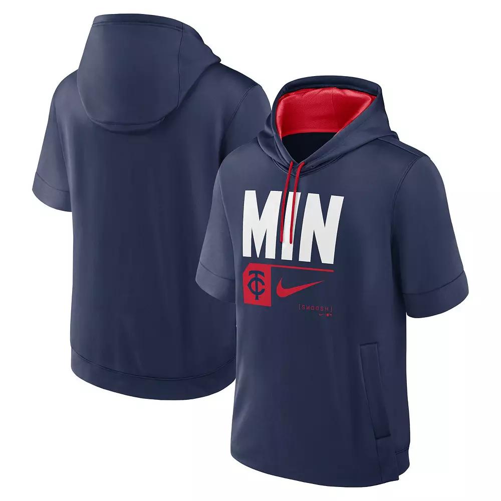 Men's Nike Royal Toronto Blue Jays Tri Code Lockup Short Sleeve Pullover Hoodie,  Product Image
