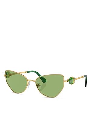 Full-Cut Crystal Metal Cat-Eye Sunglasses Product Image