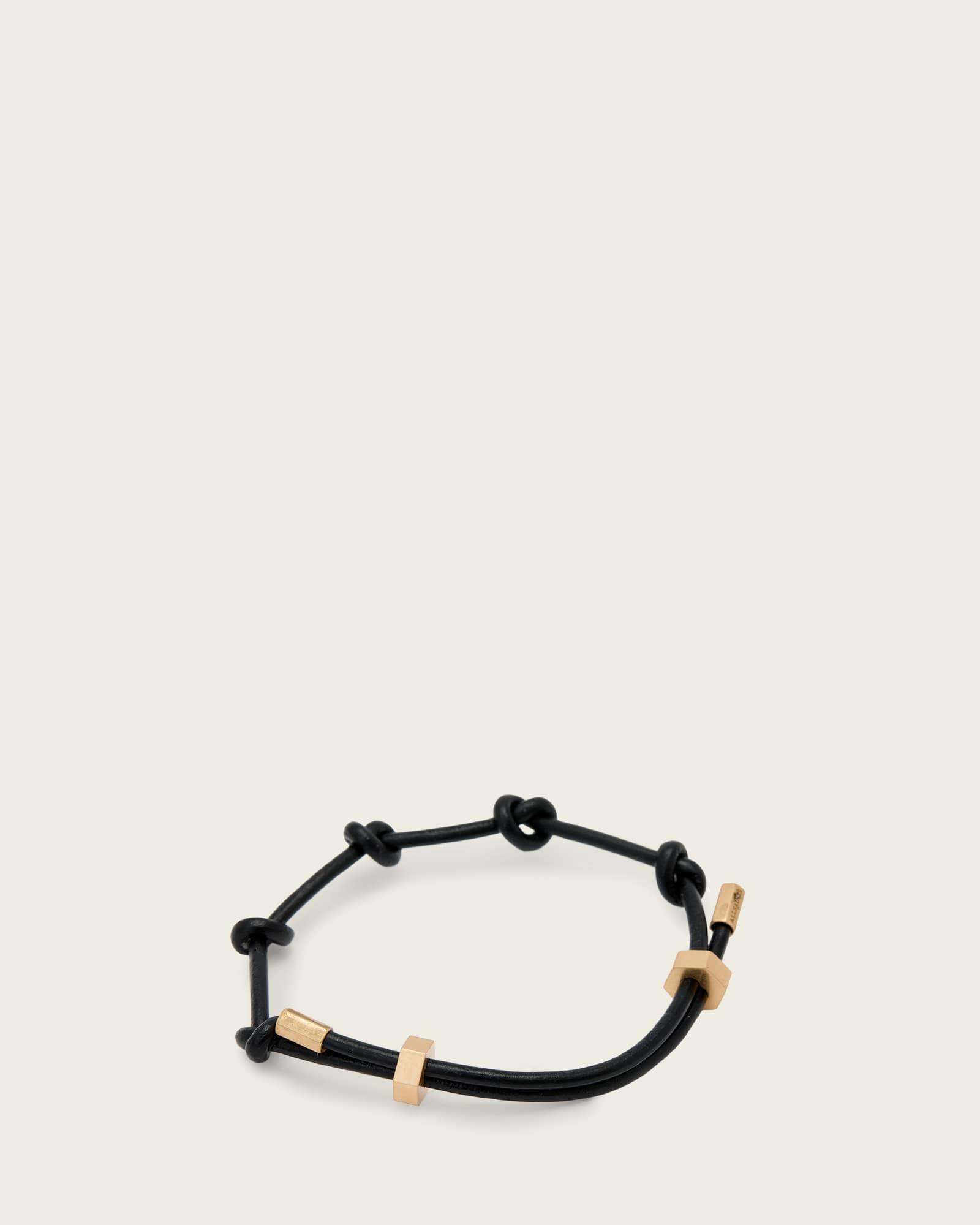 Laio Leather Bracelet WARM BRASS | ALLSAINTS US Product Image