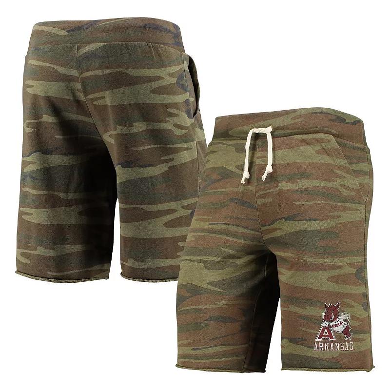 Men's Camo Alternative Apparel Arkansas Razorbacks Victory Lounge Shorts, Size: Medium, Green Product Image