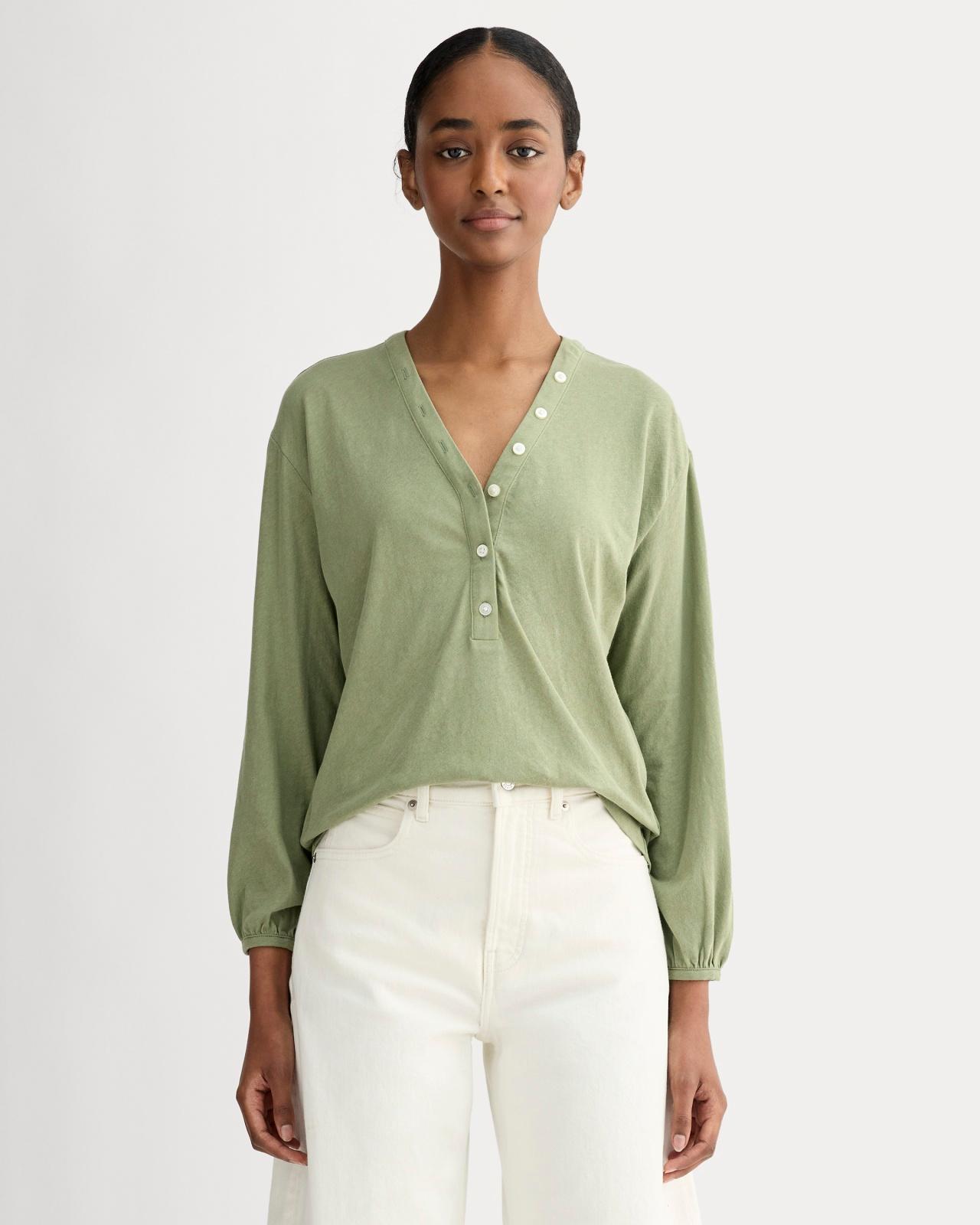 Womens Air V-Neck Henley T-Shirt by Everlane Product Image