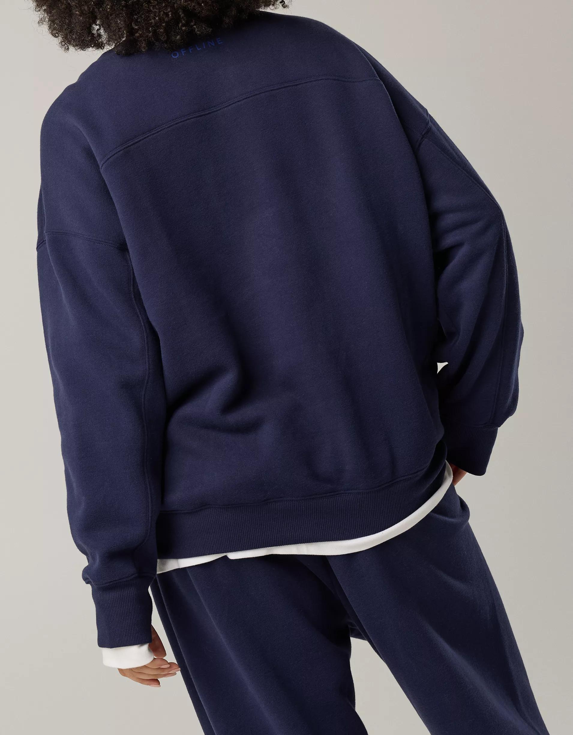 OFFLINE By Aerie Cloud Fleece Oversized Crewneck Product Image