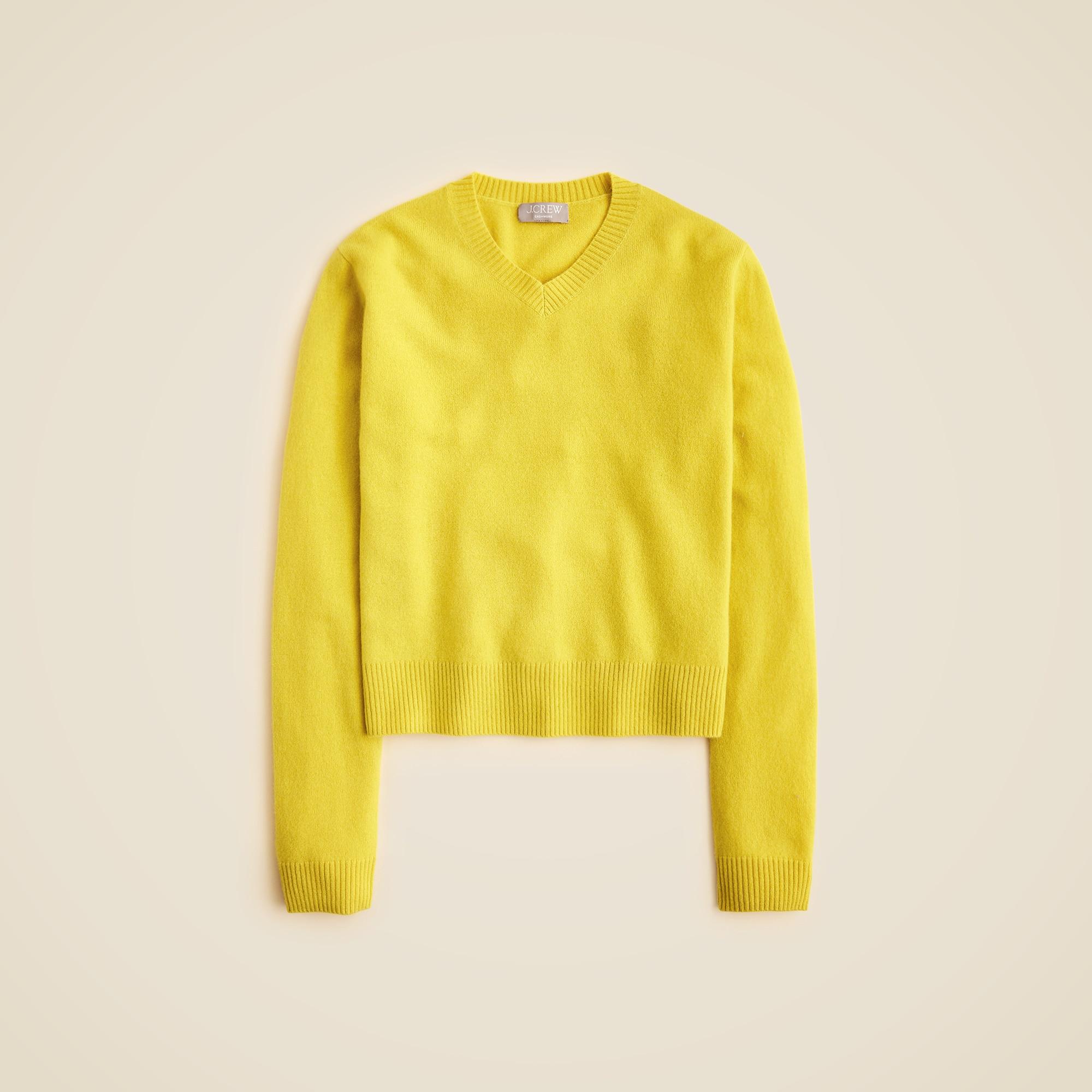 Cashmere high V-neck sweater Product Image