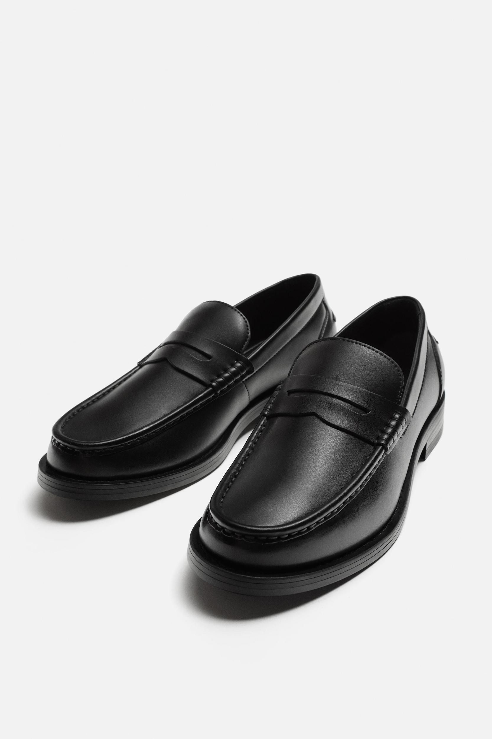 LEATHER PENNY LOAFERS Product Image
