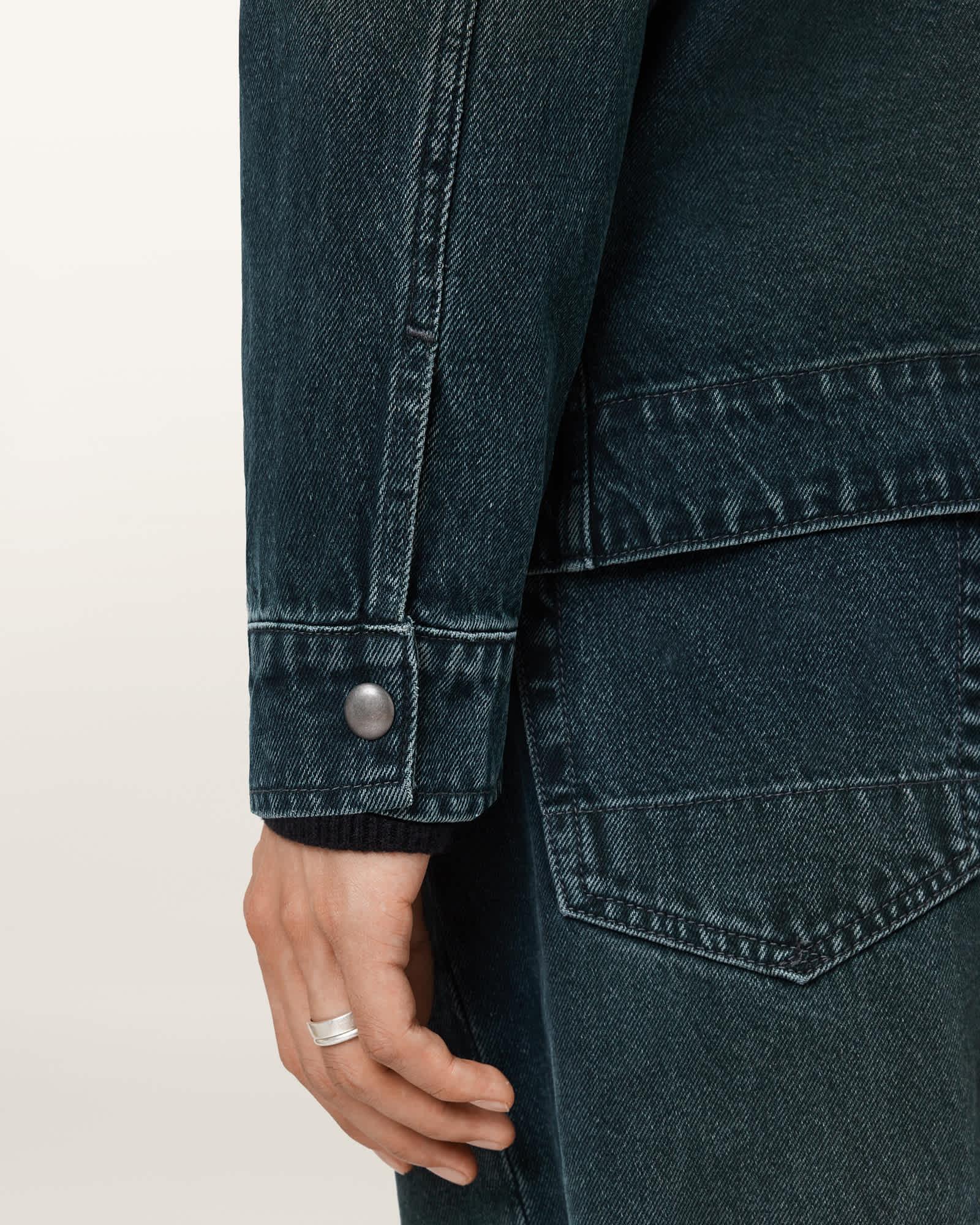 Castleford Denim Overshirt PHANTOM BLUE | ALLSAINTS US Product Image
