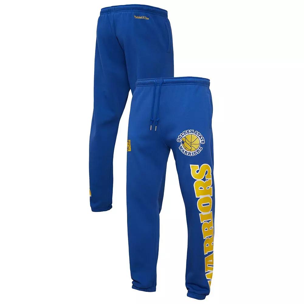 Men's Mitchell & Ness Royal Golden State Warriors Hardwood Classics Team Origins Pants,  Product Image
