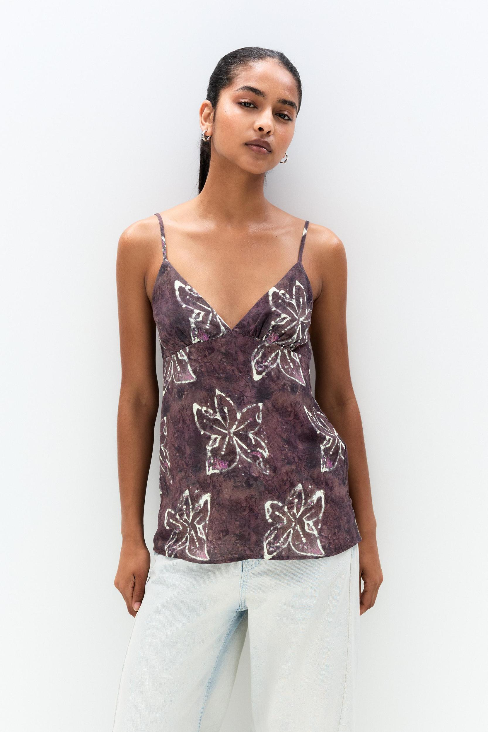 Floral strappy top Product Image
