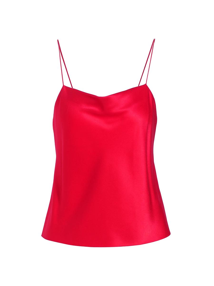 Womens Harmon Draped Satin Tank Top Product Image