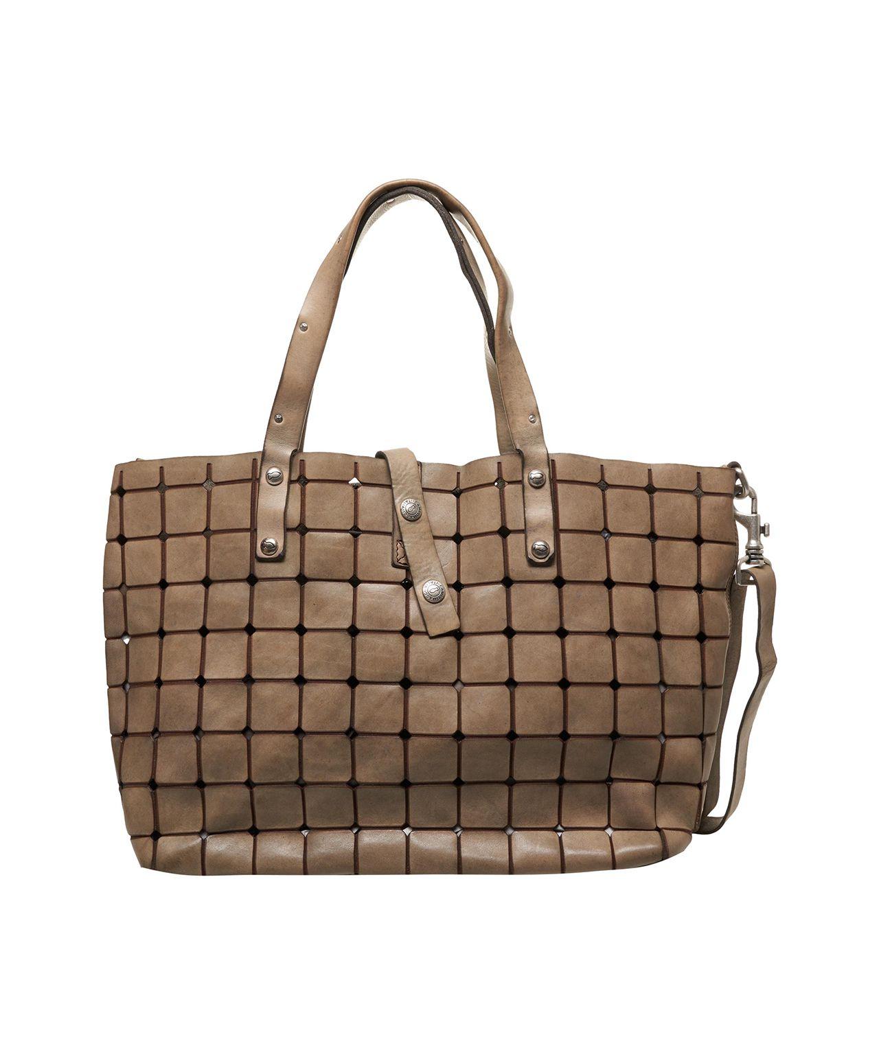 Leather shopper with studs Product Image