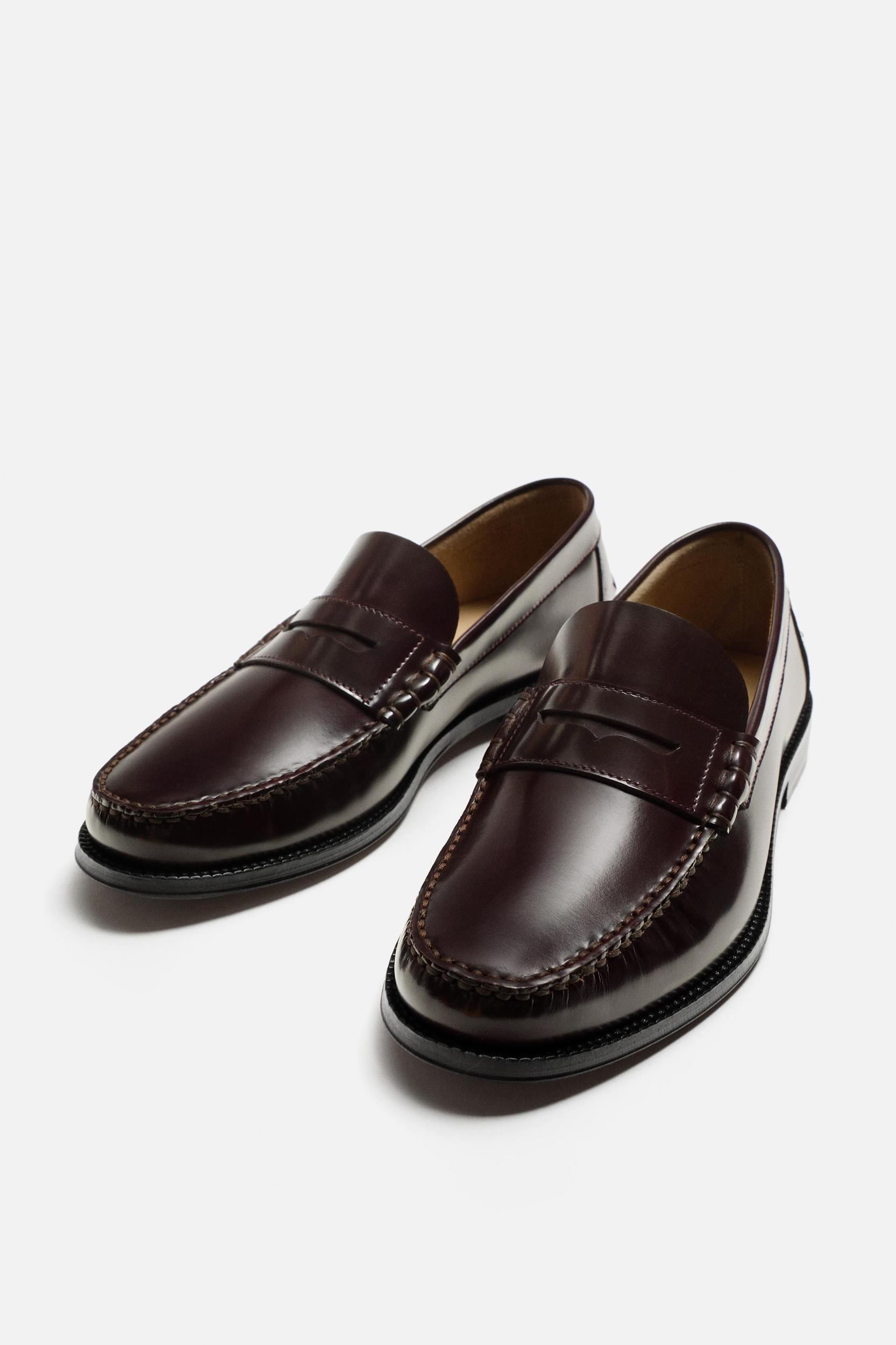 LEATHER PENNY LOAFERS Product Image