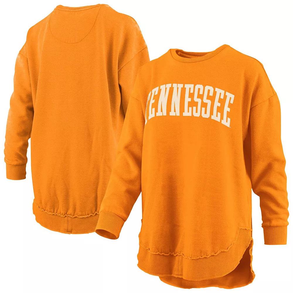 Women's Pressbox  Tennessee Orange Tennessee Volunteers Melange Poncho Vintage Fleece Long Sleeve Pullover Sweatshirt, Size: 2XL Product Image
