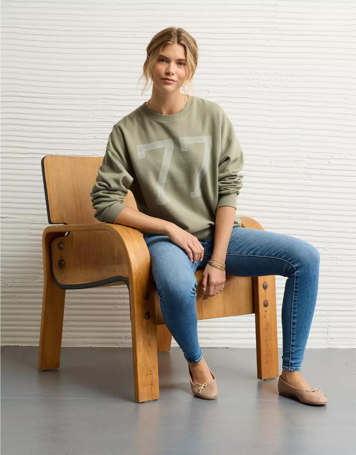 AE Funday Graphic Sweatshirt Product Image