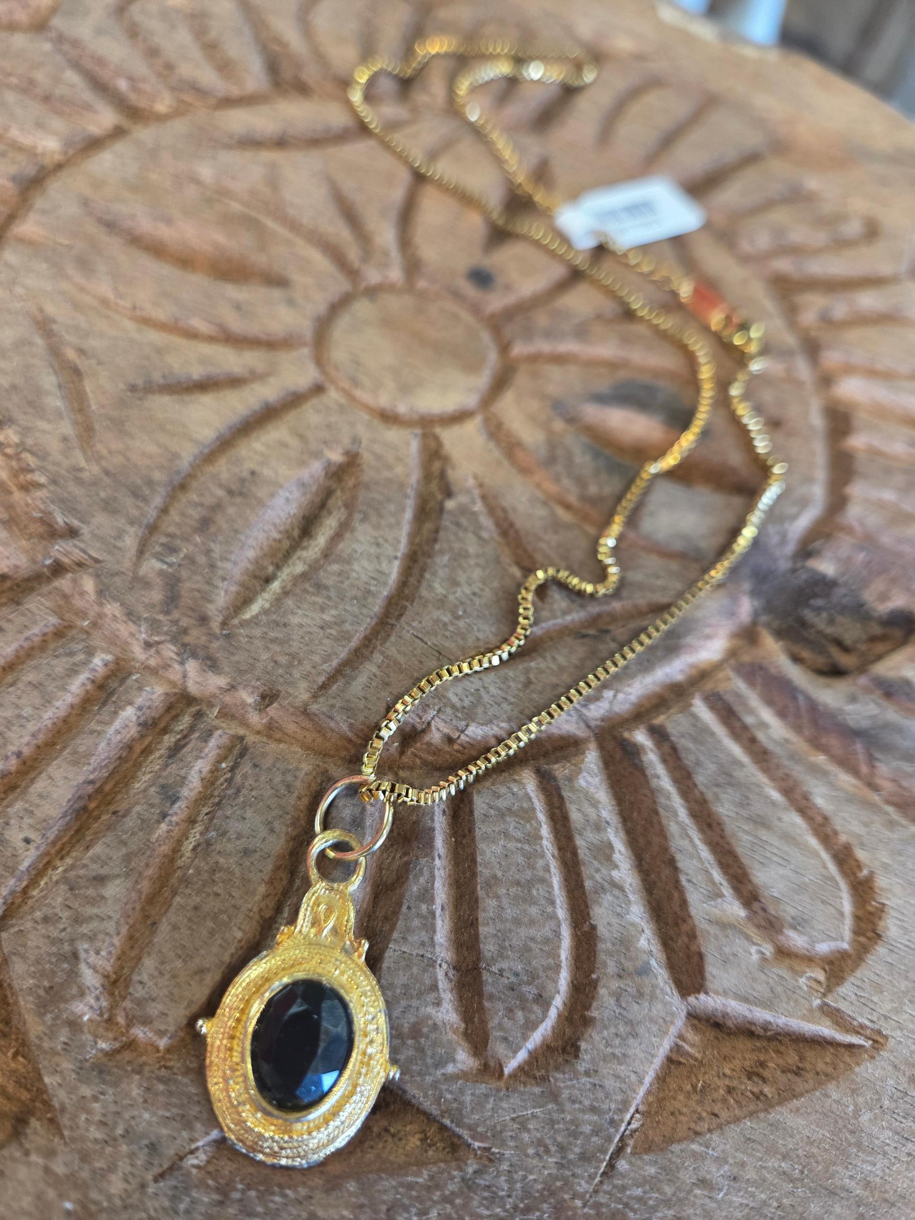 Vintage Inspired Onyx Necklace Product Image