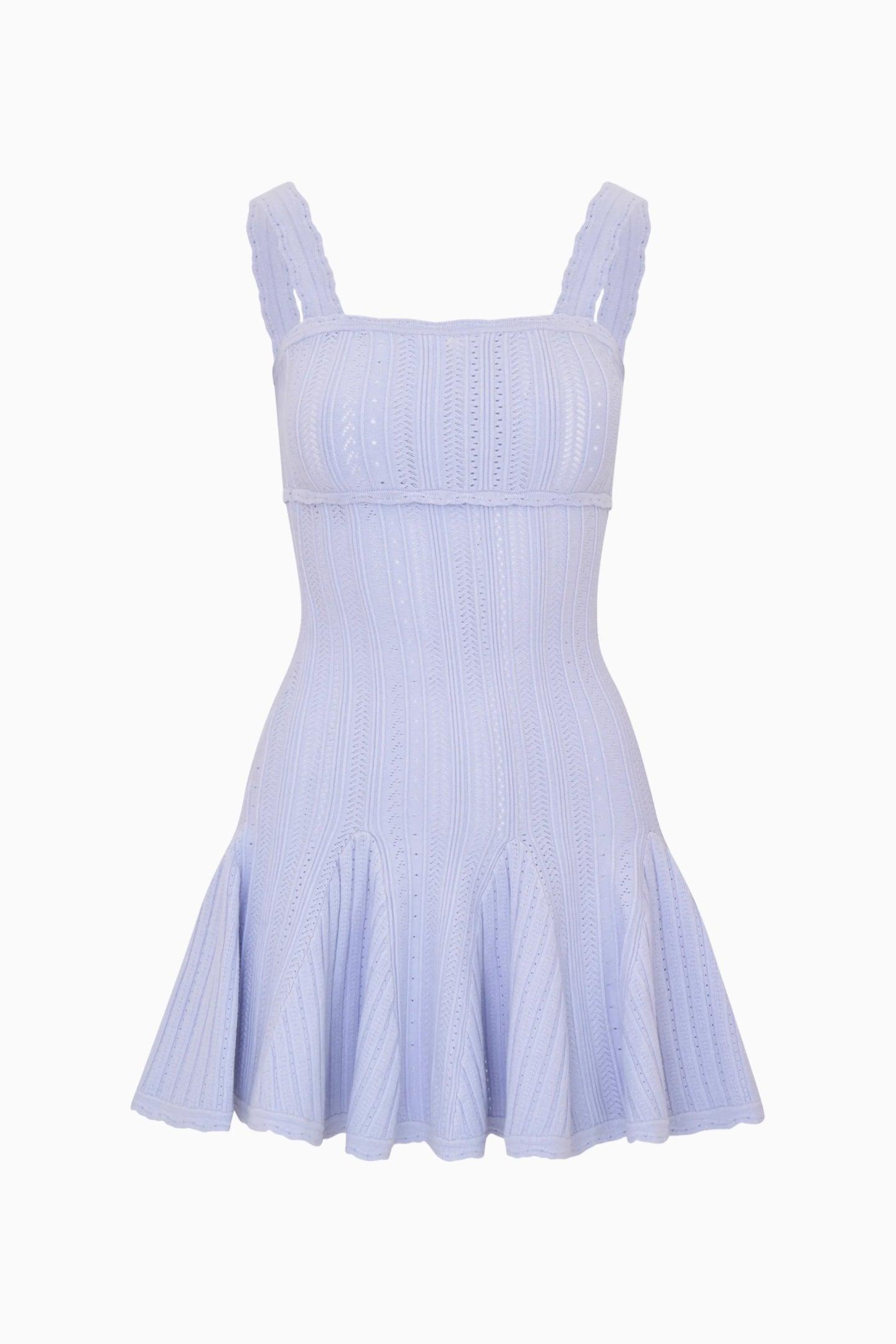 Tabatha Stretch Pointelle Mini Dress - PEACH SORBET Product Image