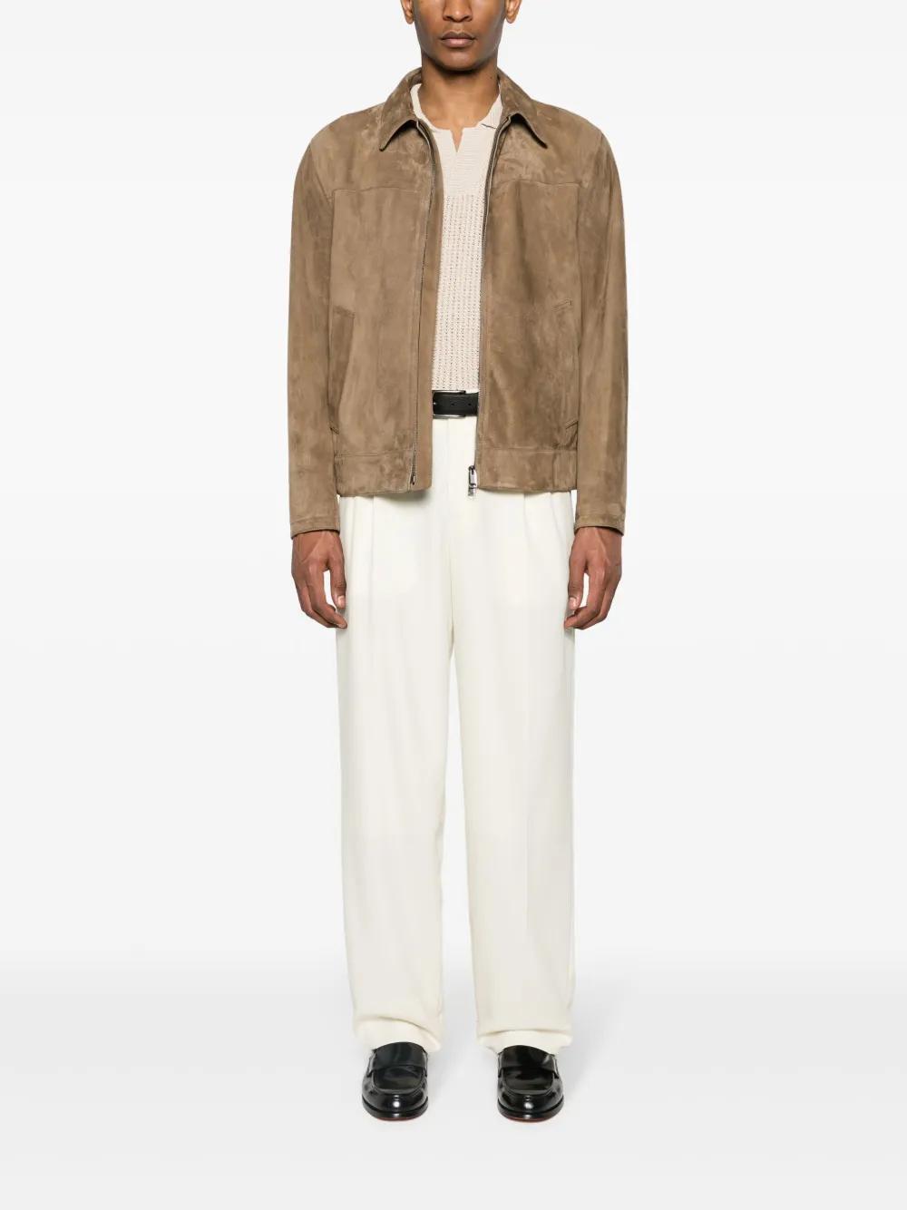 panelled suede jacket Product Image