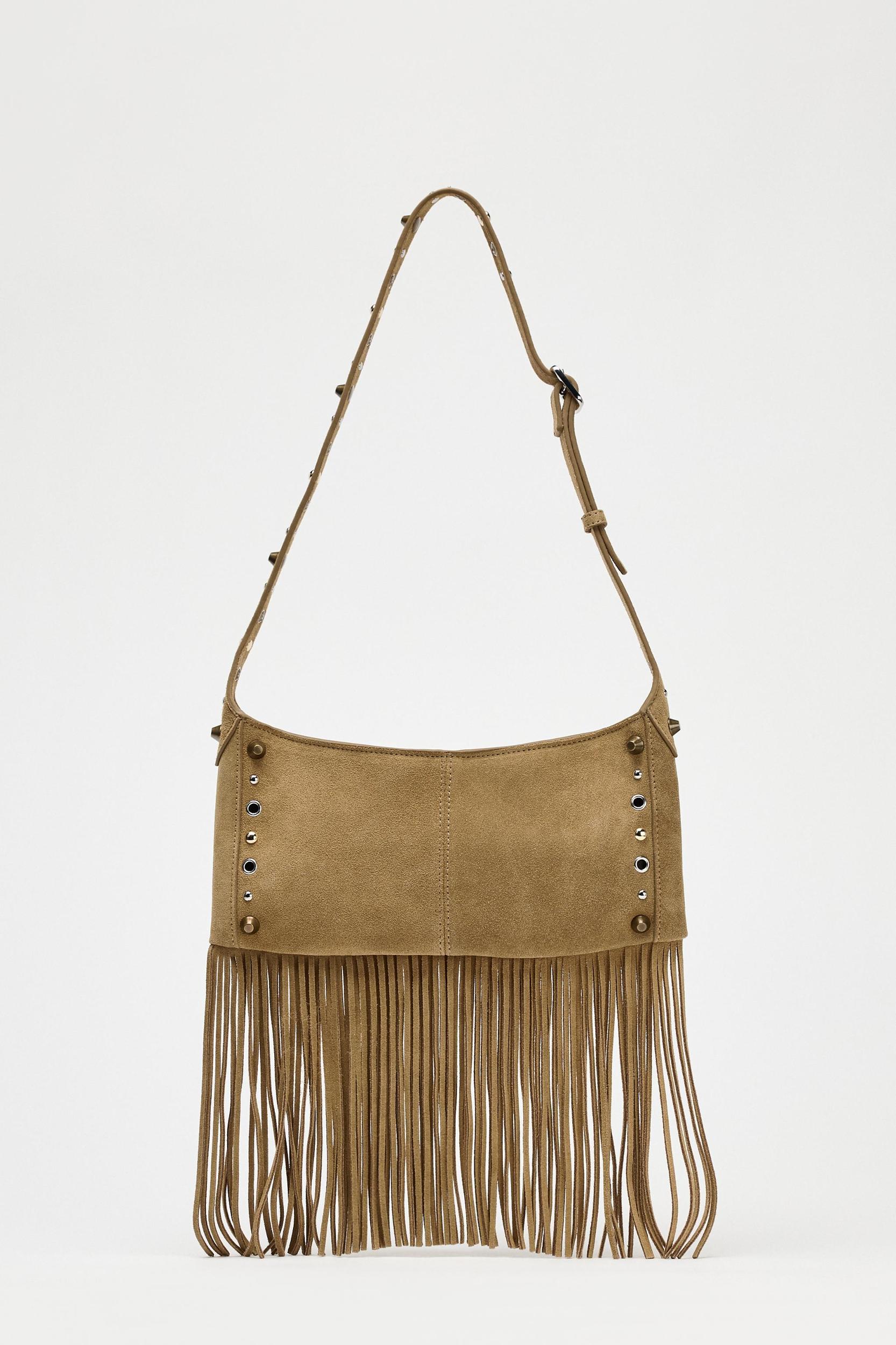 FRINGED SUEDE BAG Product Image