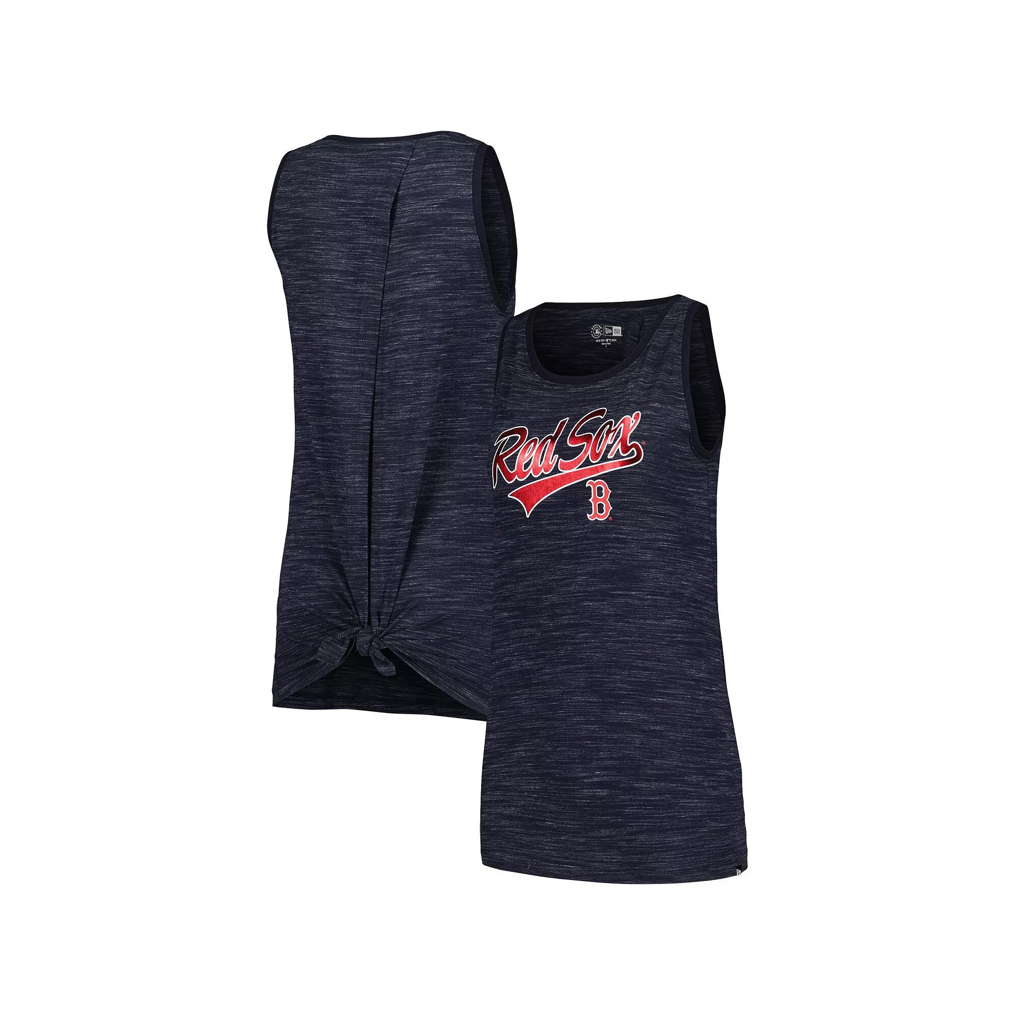 Women's New Era Navy Boston Red Sox Space-Dye Active Tank Top,  Product Image