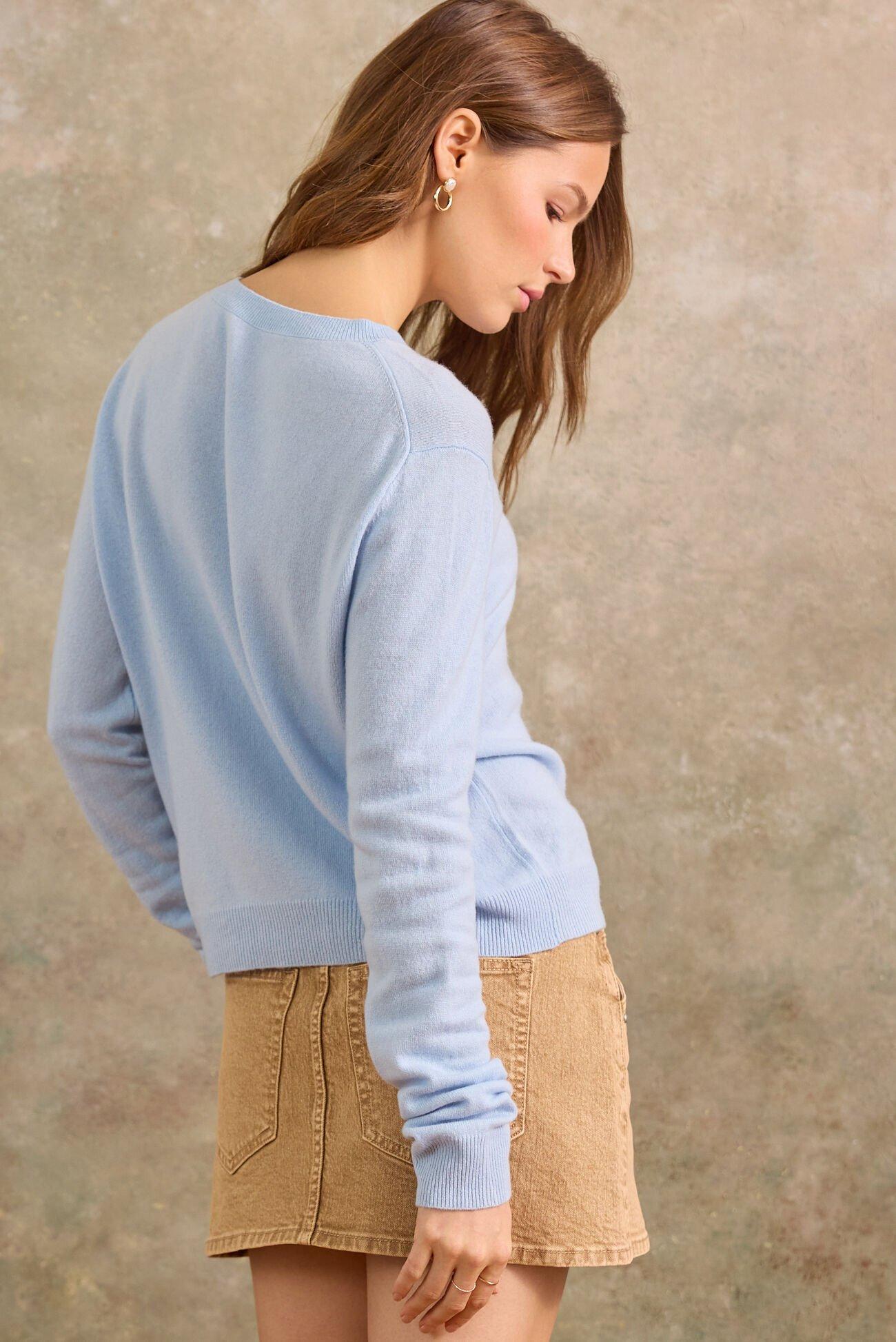 Marigold Cashmere Crew Neck Sweater Product Image