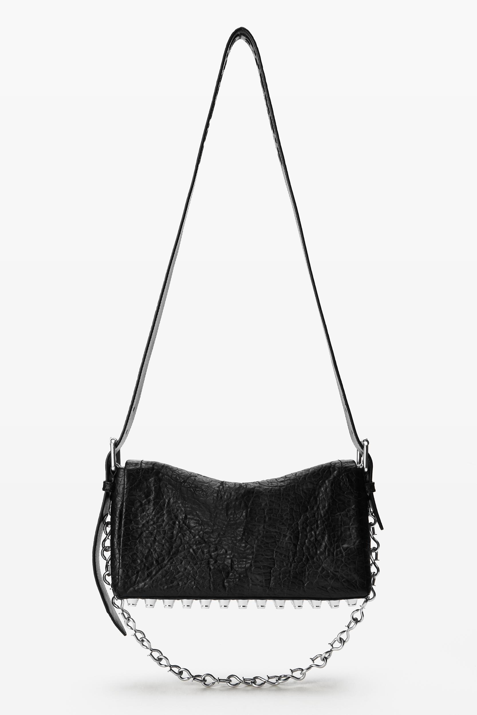 Black Leather Ricco Medium Flap Bag Product Image