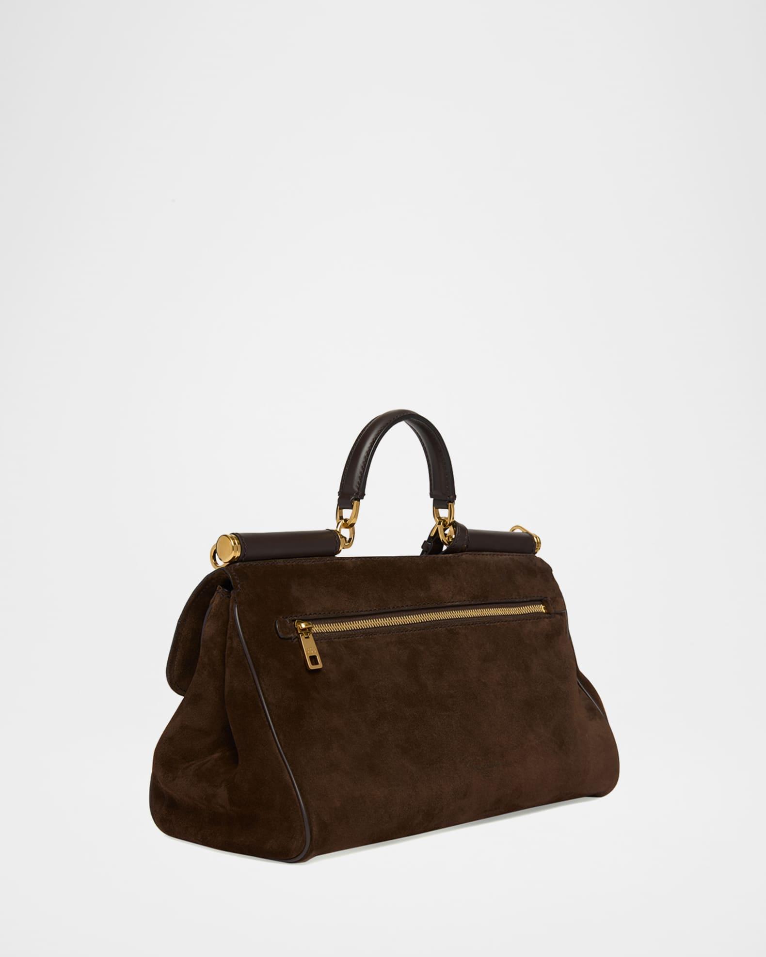 Sicily Suede and Leather Top-Handle Bag Product Image