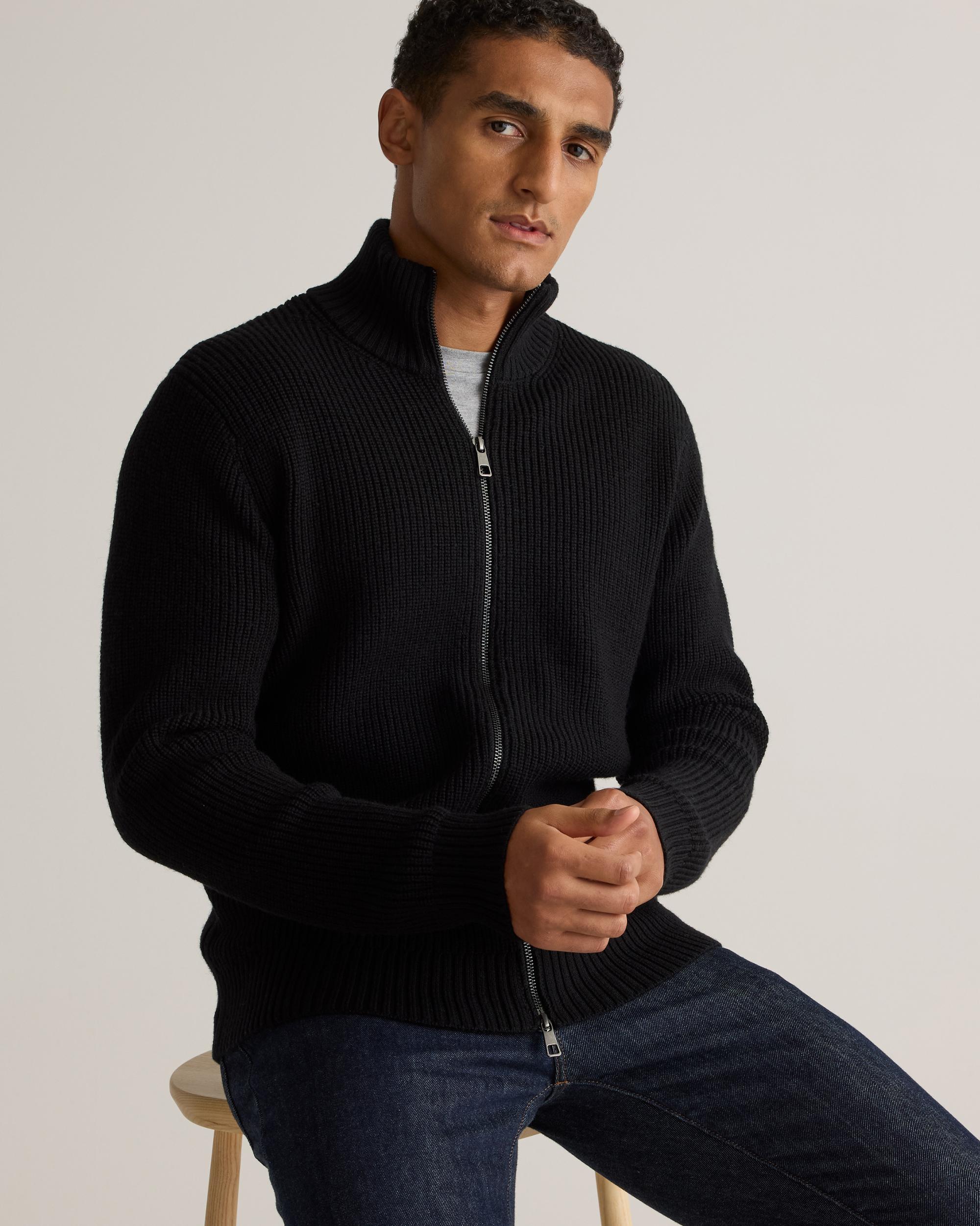 Quince | Men's Australian Merino Wool Full Zip Sweater Product Image
